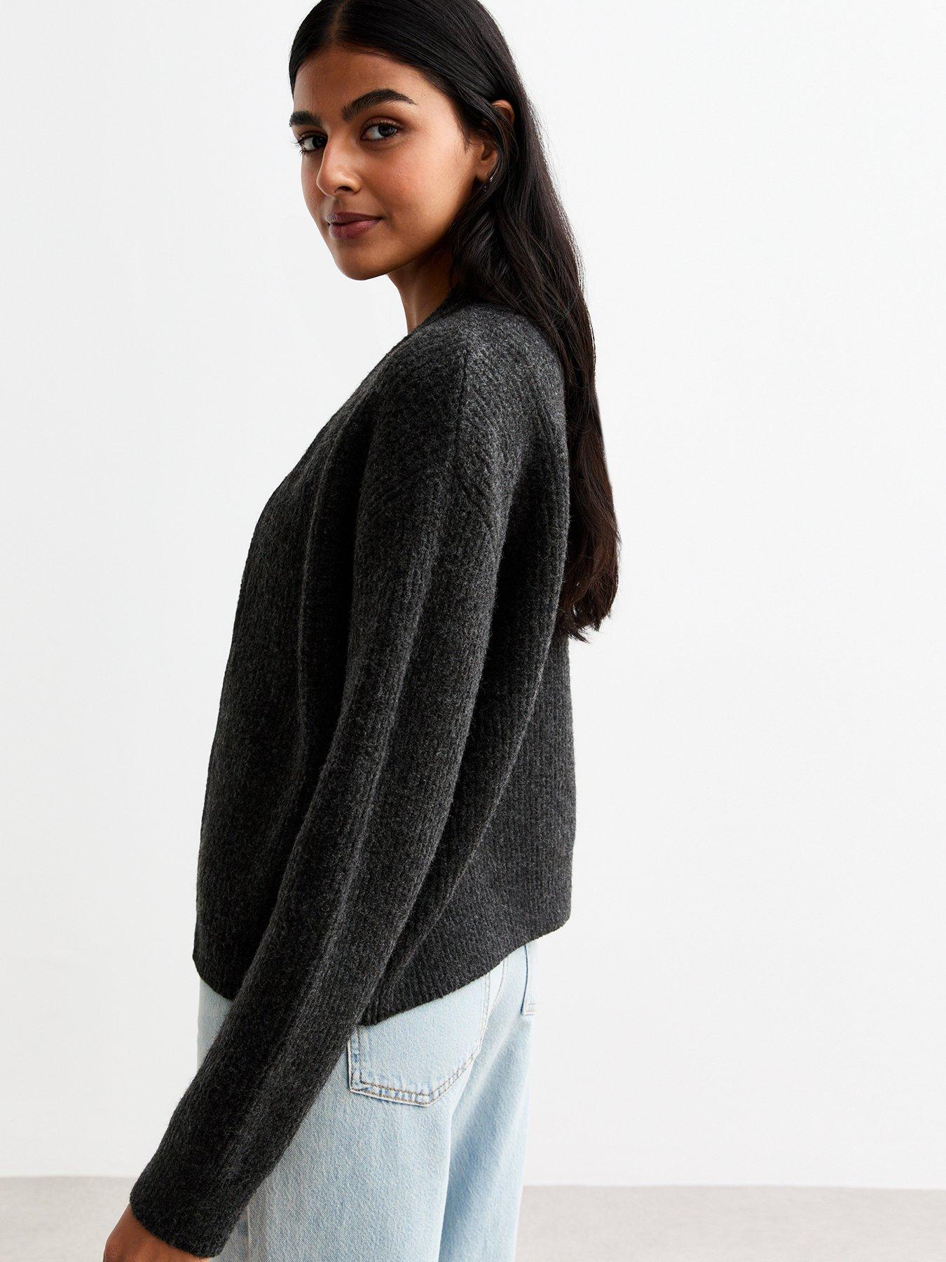 new-look-ribbed-crew-neck-cardigan-blackstillFront