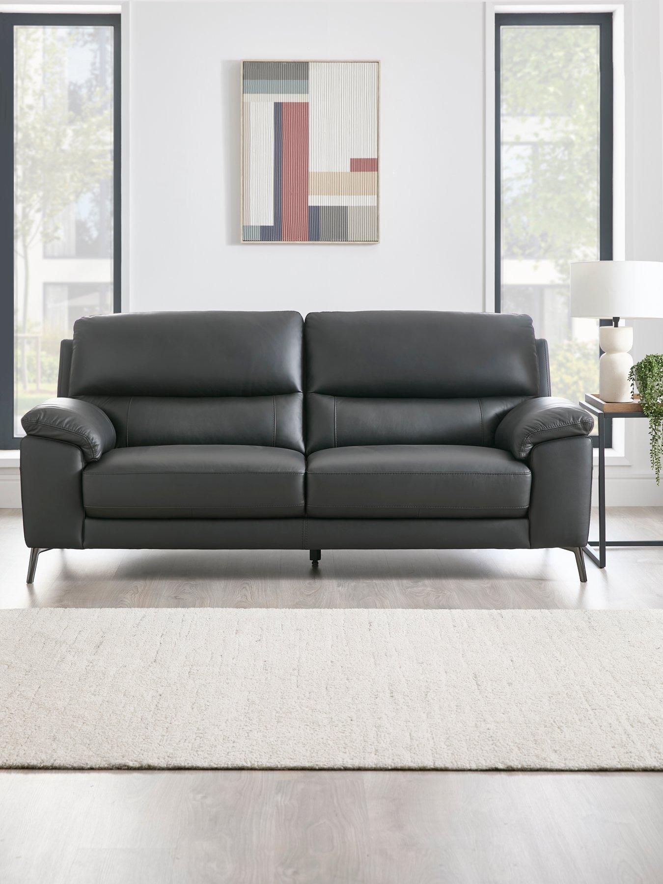 Image 1 of 7 of The Very Collection Lesta 3 Seater Leather Sofa