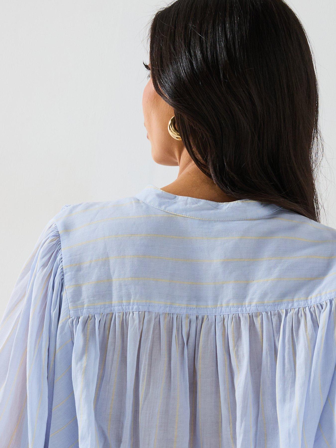 Image 6 of 6 of V by Very Rami Button Through Shirt - Blue