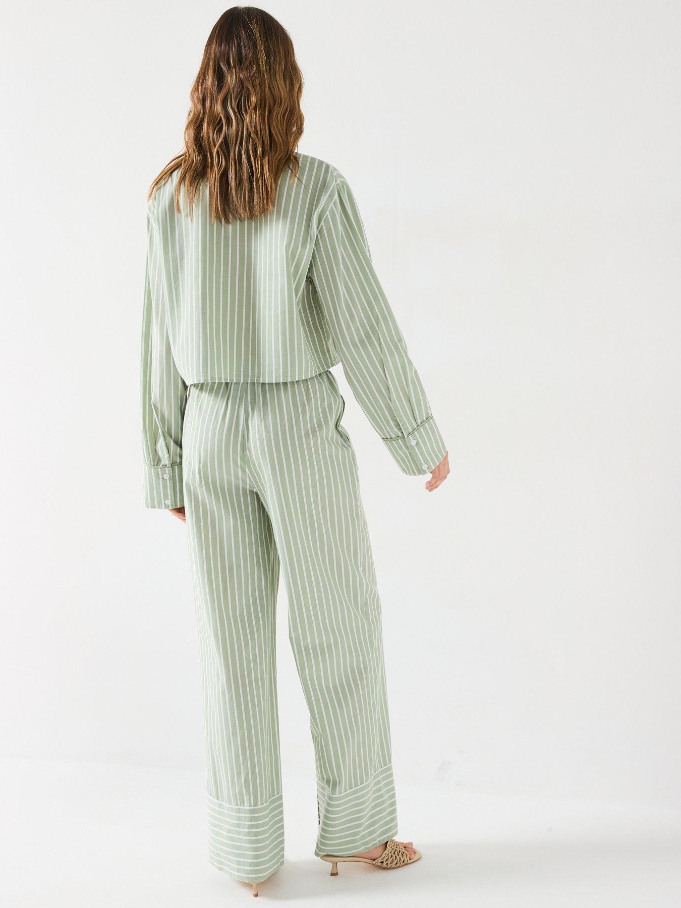 Image 5 of 6 of V by Very Stripe Wide Leg Trouser Co-Ord - Pink