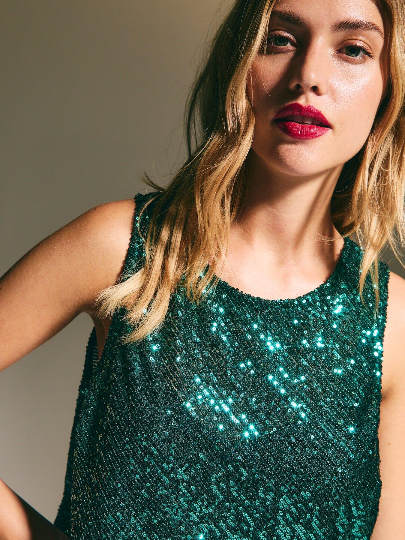 new-look-sequinned-2-in-1-maxi-dress-greenoutfit