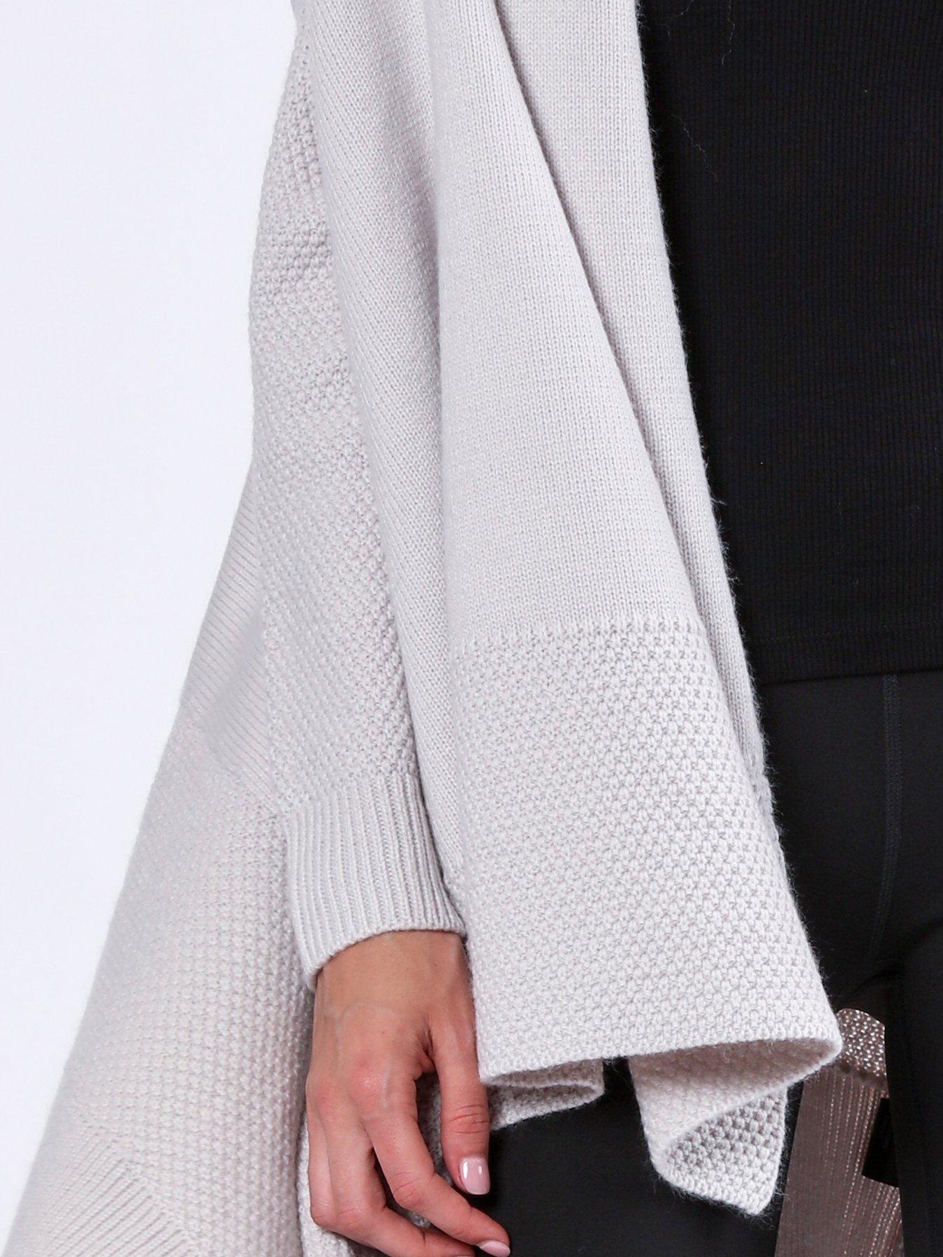 Image 5 of 6 of Religion Soft Yarn Draped Maxi Cardigan - Grey