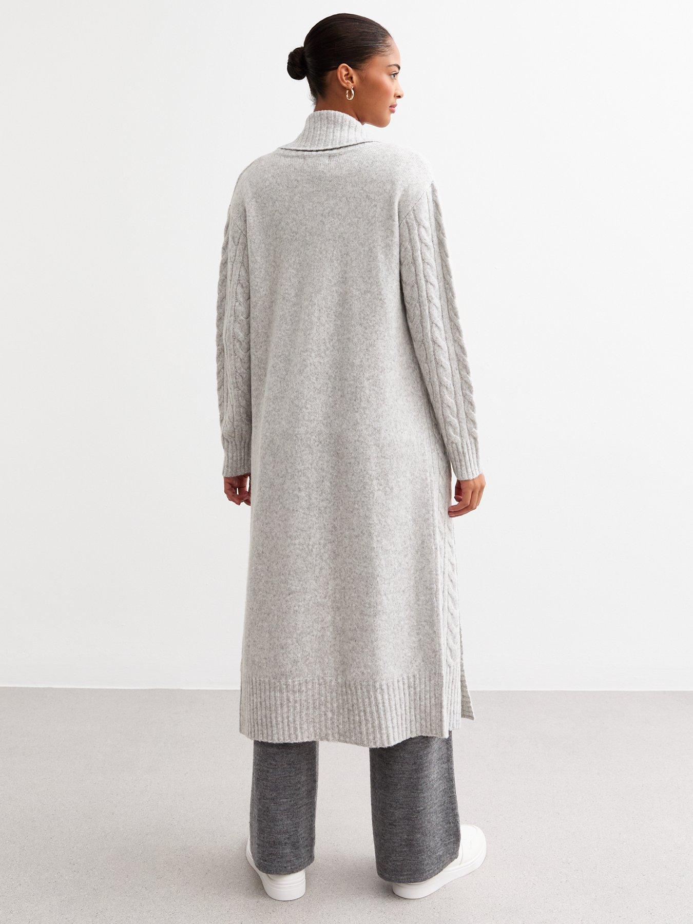 new-look-pale-grey-cable-knit-maxi-cardiganstillFront