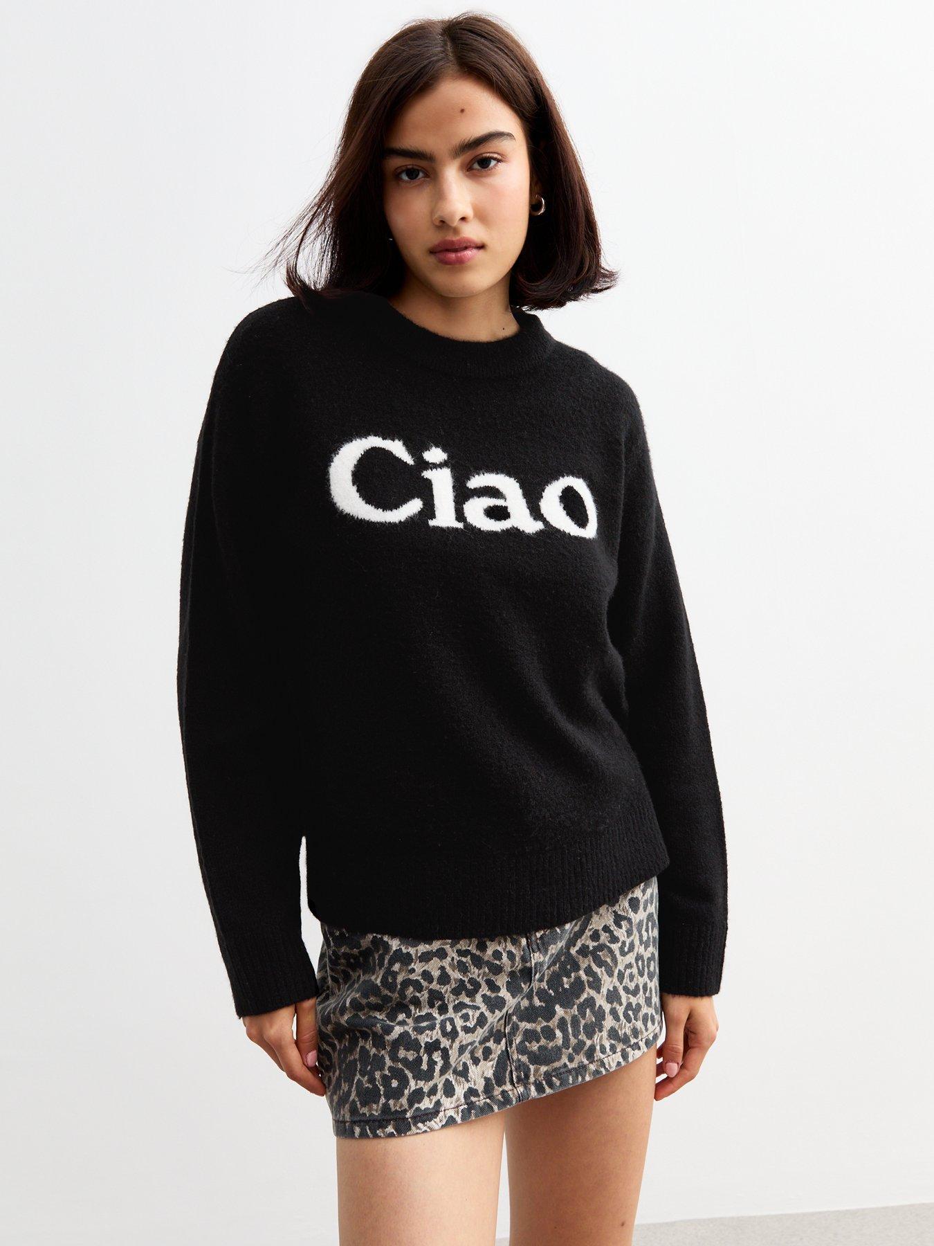 new-look-black-ciao-knit-jumper