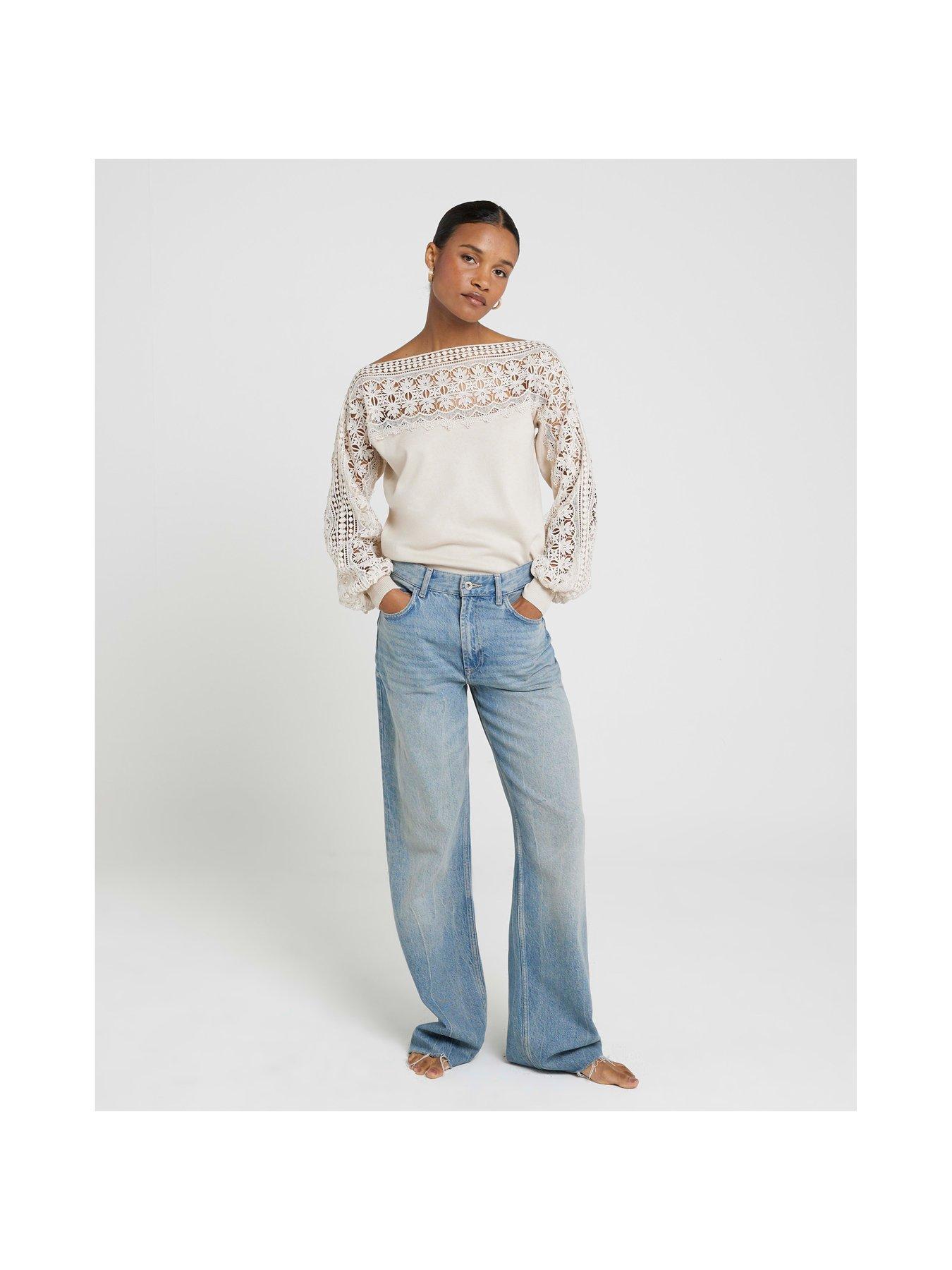 river-island-lace-hybrid-jumper-creamback