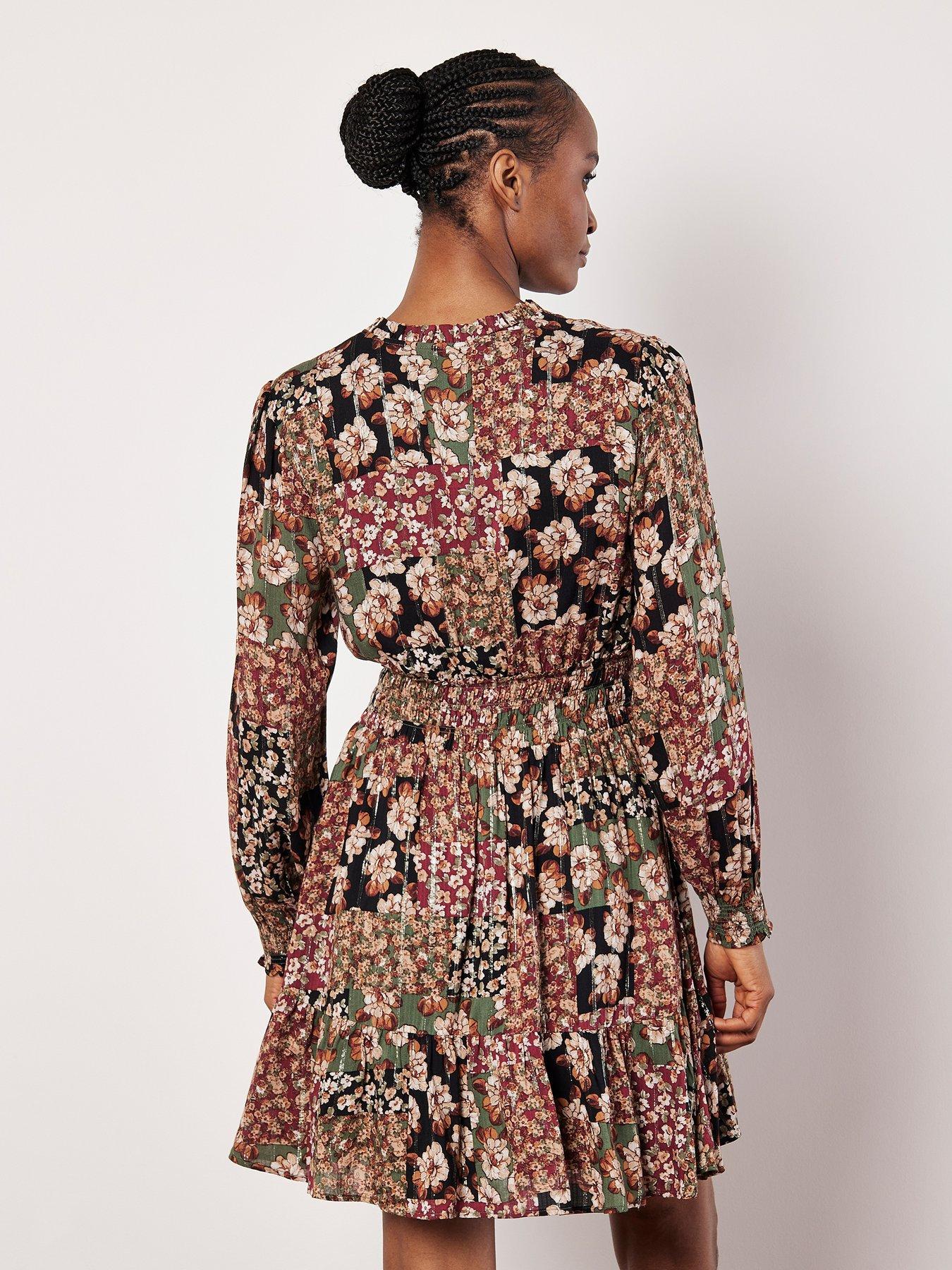 apricot-apricot-patchwork-floral-ruffle-dressstillFront