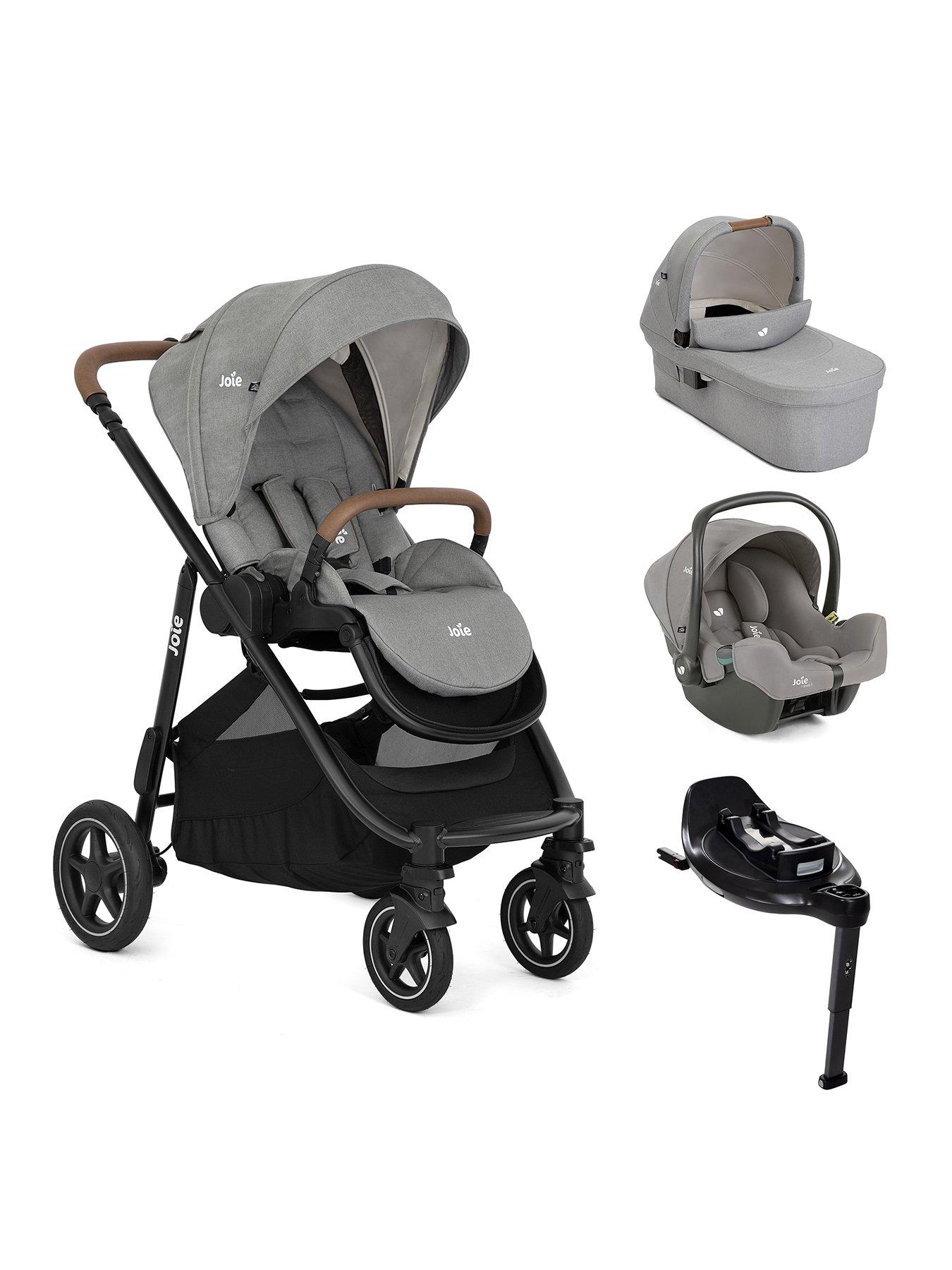 Image 1 of 7 of Joie Versatrax On the Go Encore&nbsp;Travel System Bundle - Pebble
