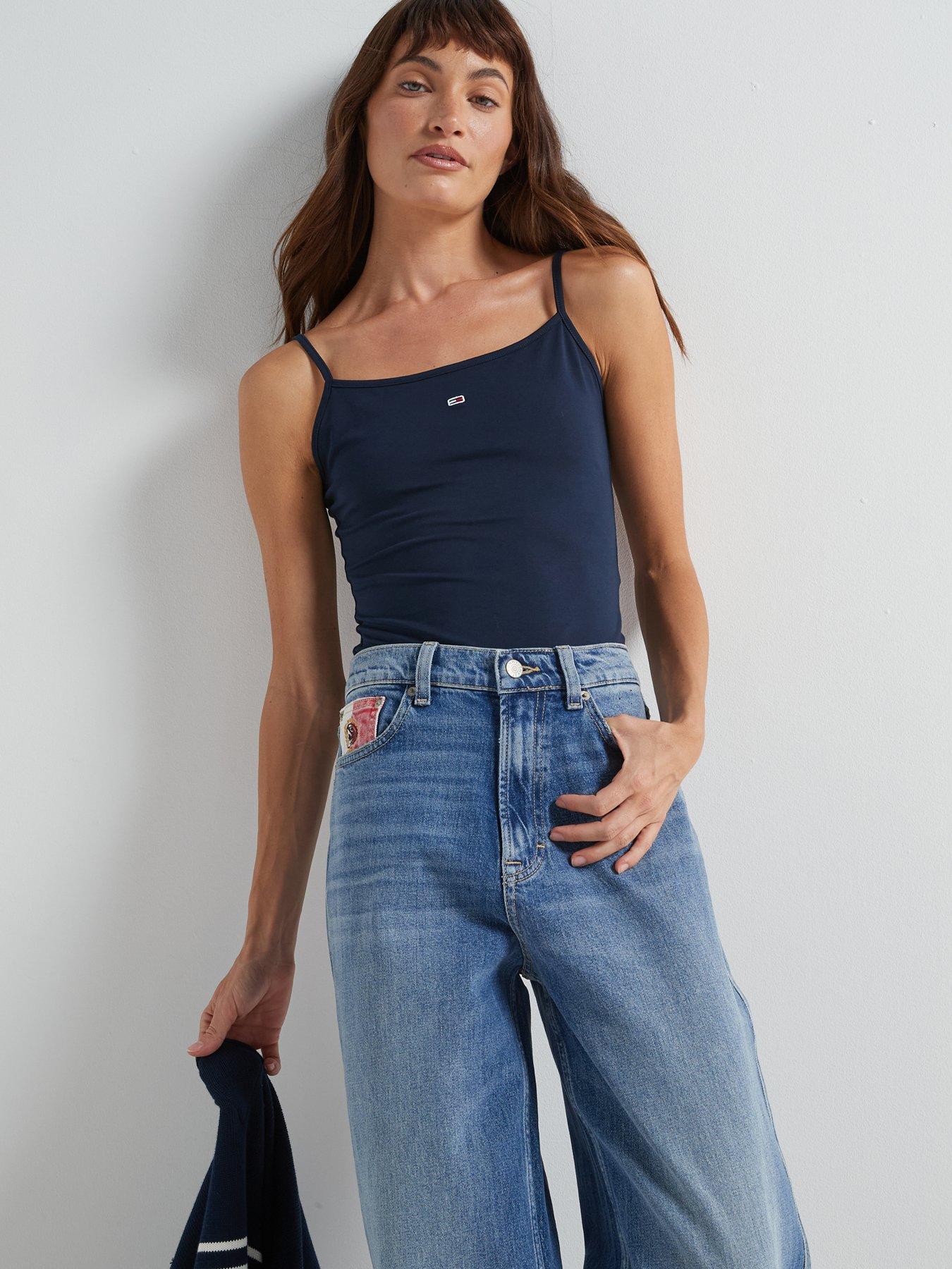 Image of Tommy Jeans Mini Badge Vest Top - Navy