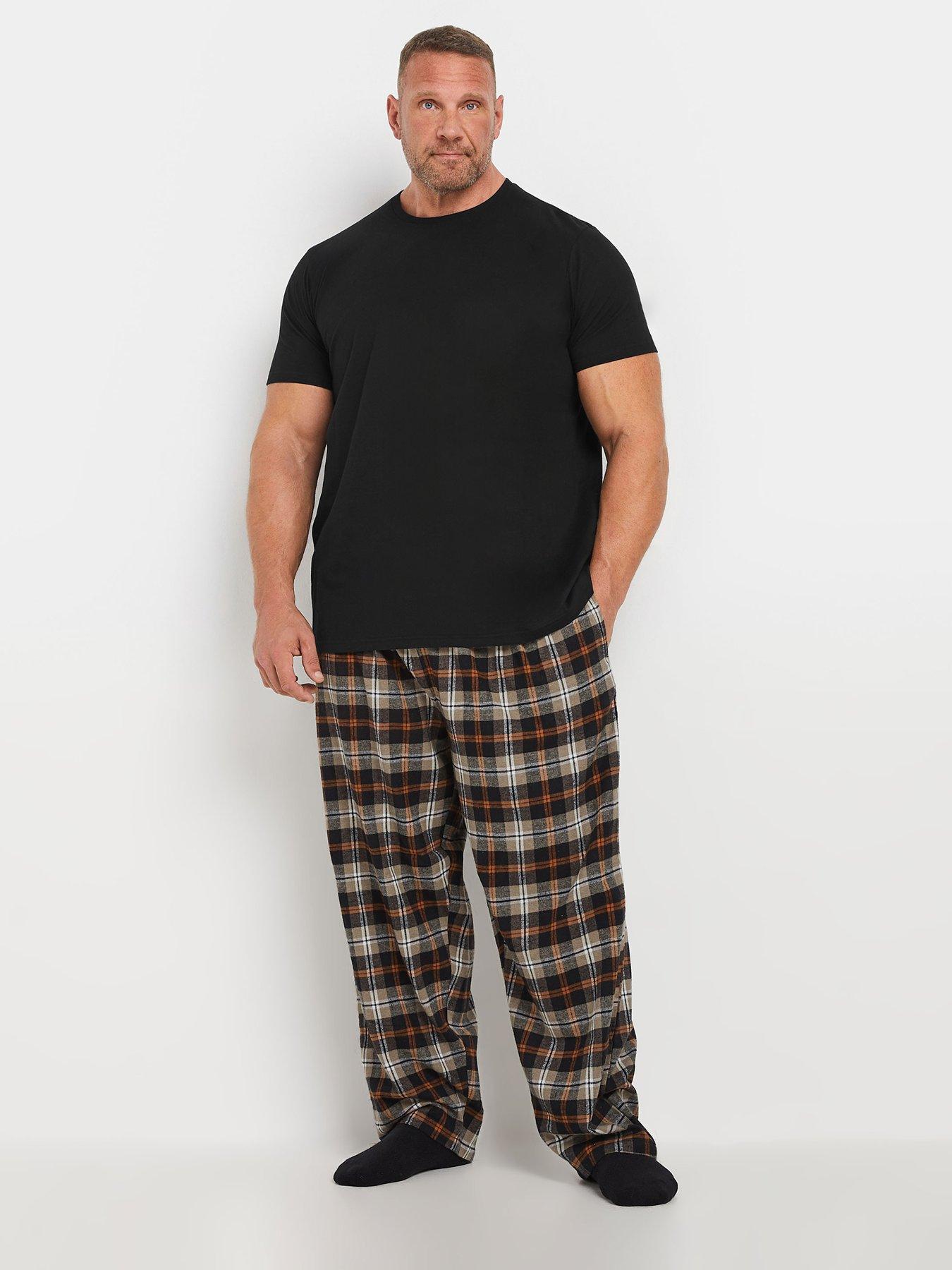 badrhino-checked-bottom-pyjama-set-black