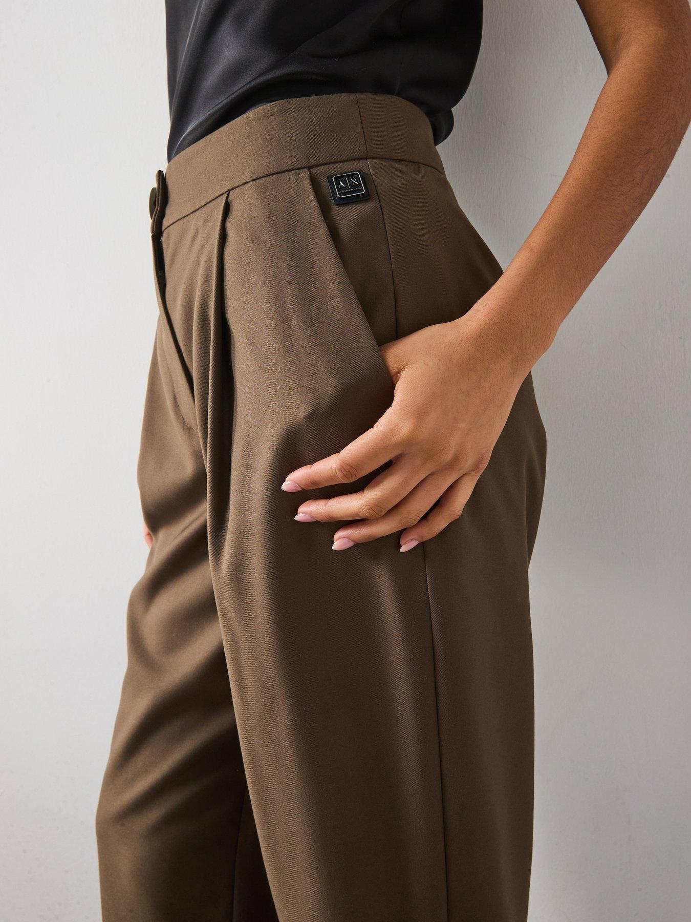 armani-exchange-tailored-tapered-trouser-khakioutfit