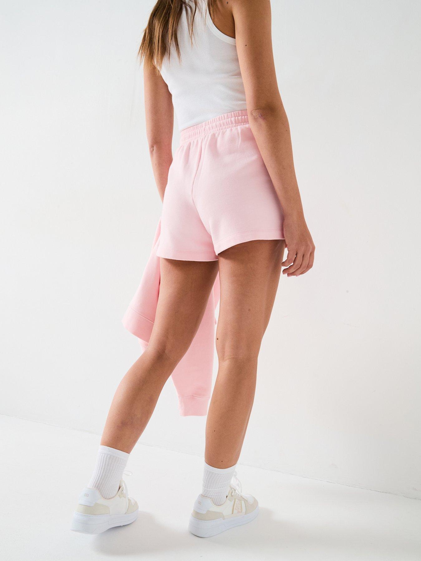 tommy-jeans-script-logo-shorts-pinkstillFront