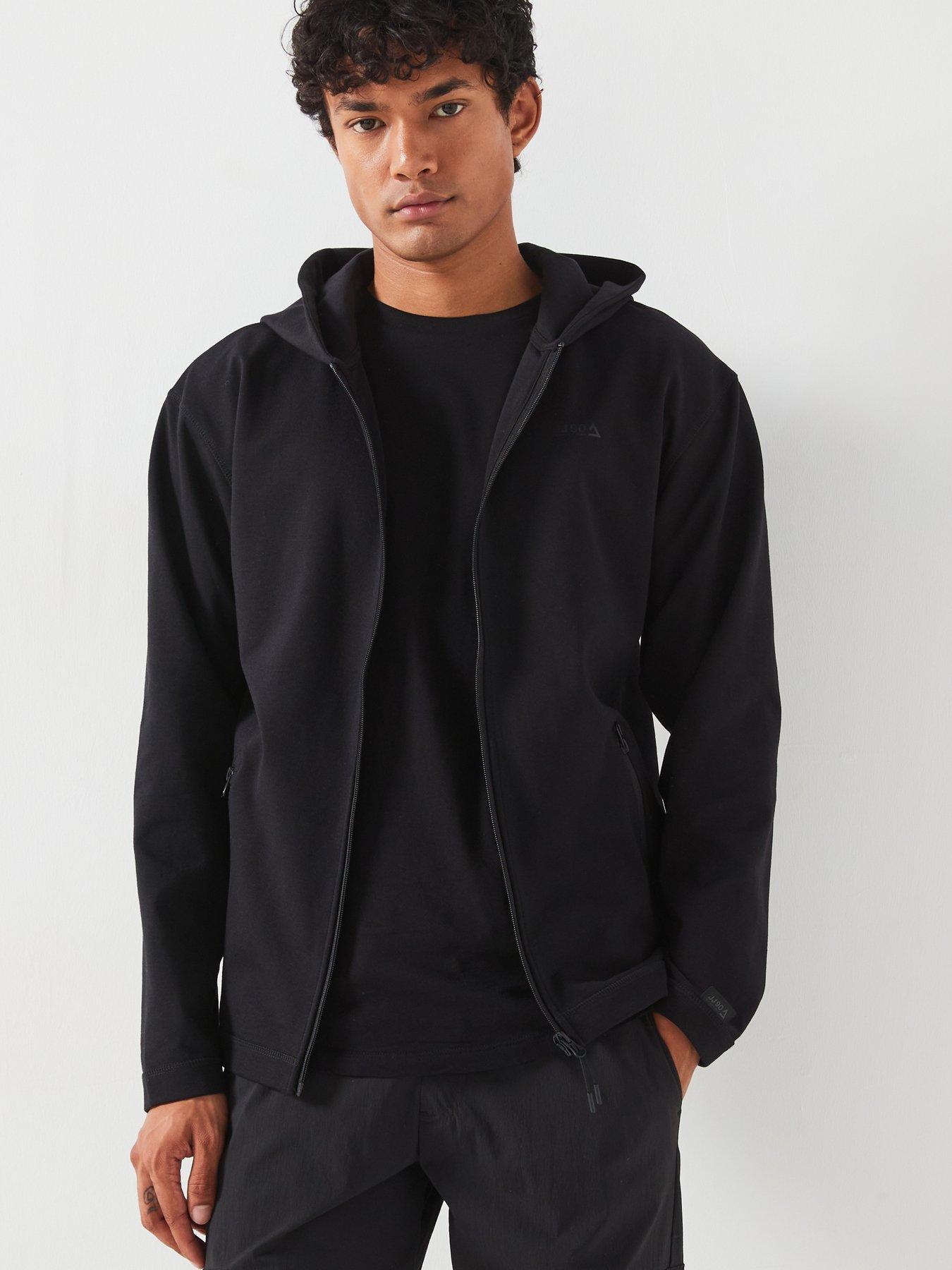 jack-jones-cloud-zip-through-hoodie-blackfront