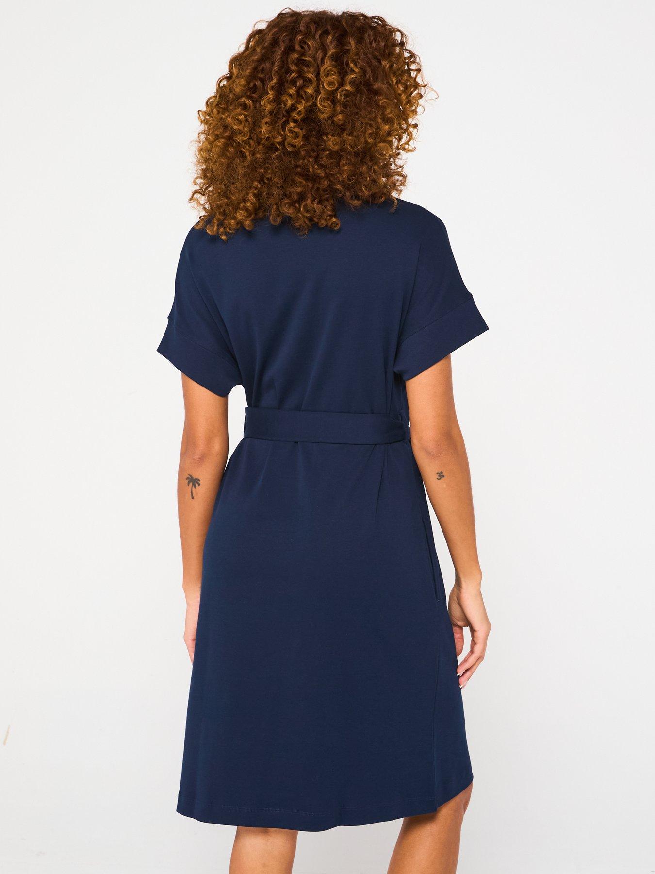 Tommy Hilfiger Tie Waist T-Shirt Dress - Navy