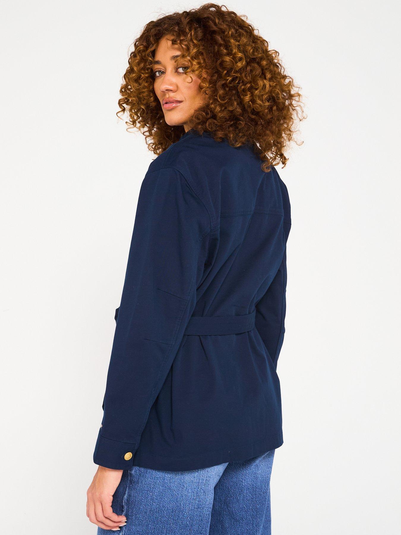Image 2 of 6 of Tommy Hilfiger Tie Waist Utility Jackey - Navy
