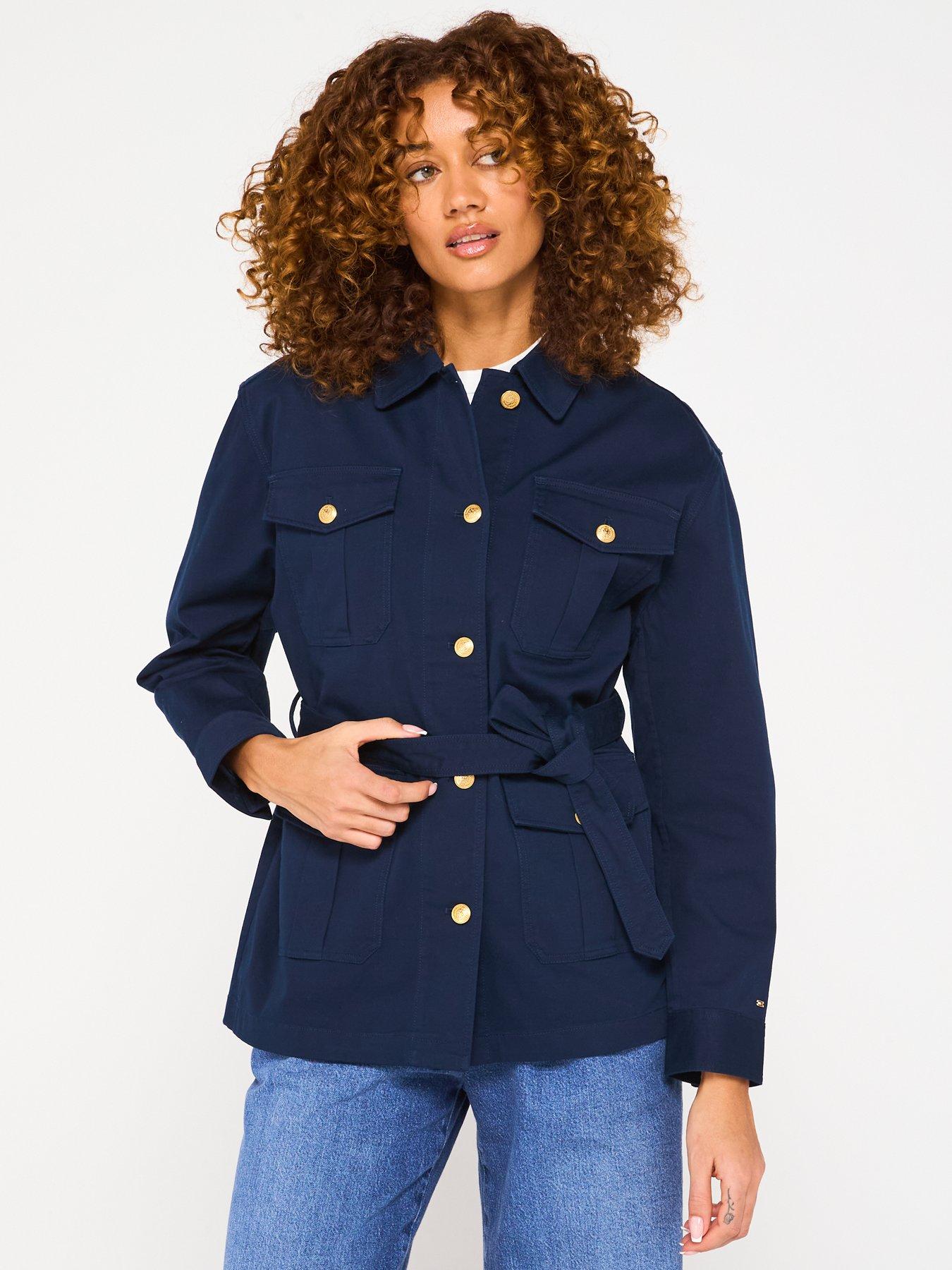 Image 6 of 6 of Tommy Hilfiger Tie Waist Utility Jackey - Navy