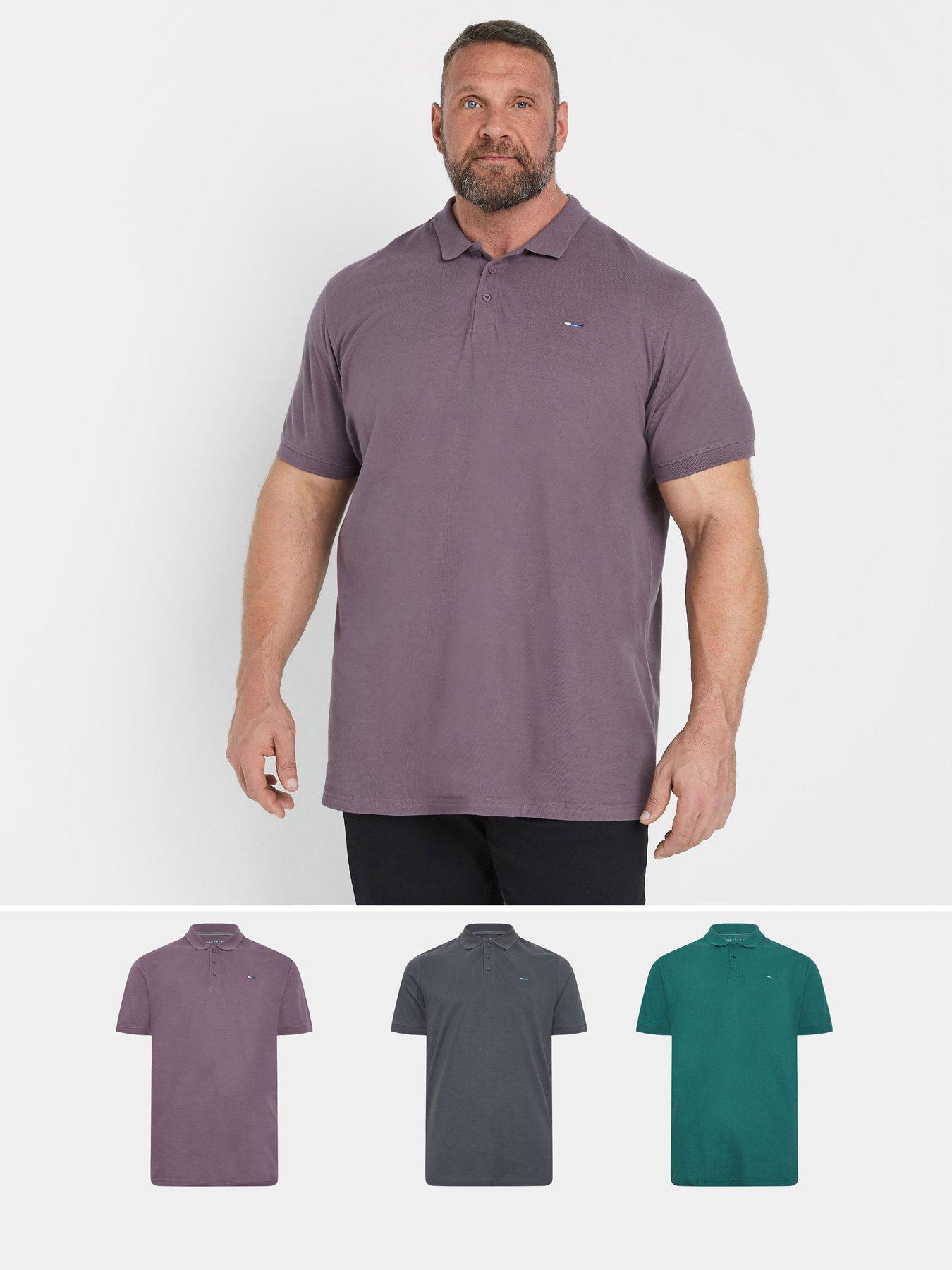 Image 1 of 2 of BadRhino Big &amp; Tall 3 Pack Plain Polo Shirt - Multi
