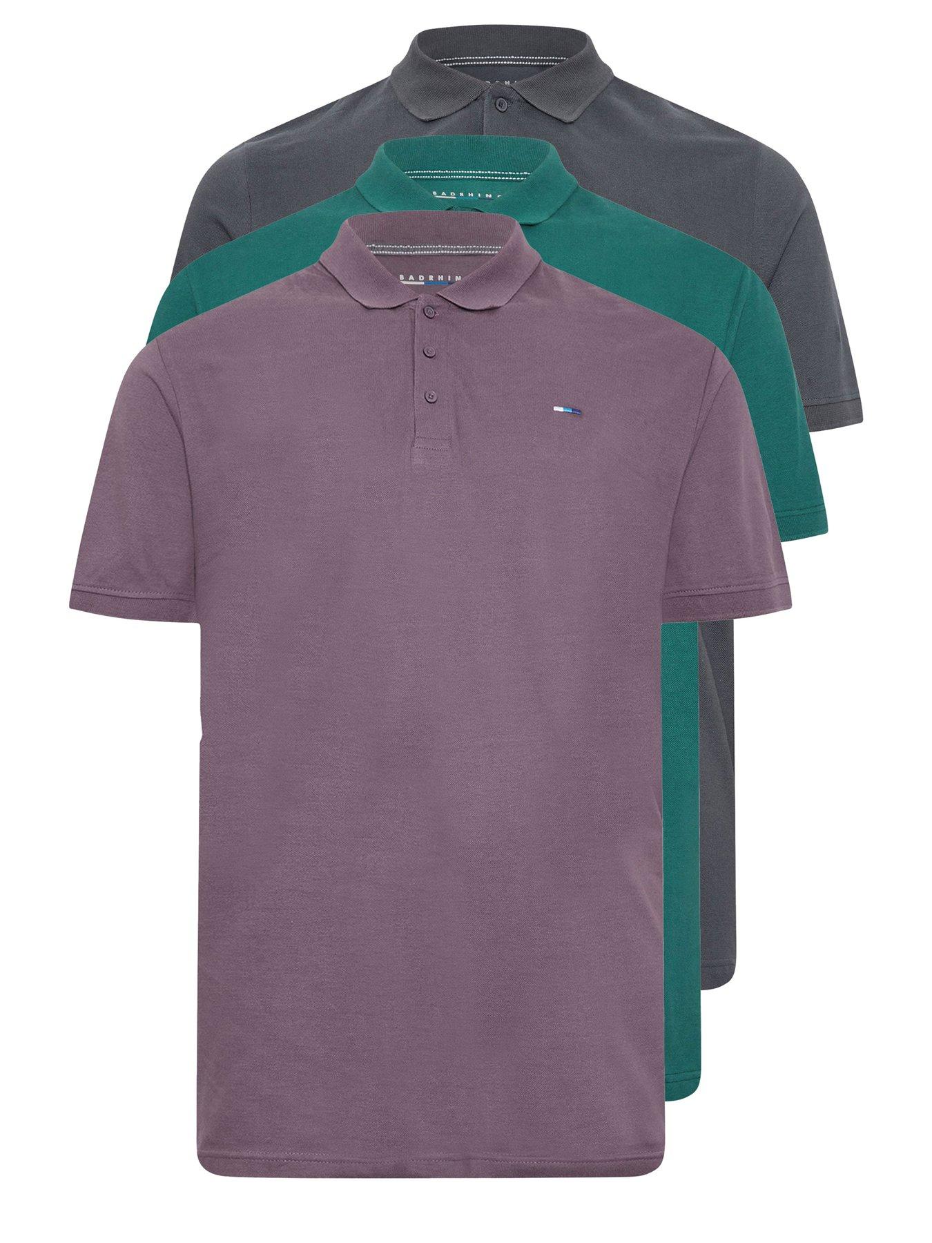 Image 2 of 2 of BadRhino Big &amp; Tall 3 Pack Plain Polo Shirt - Multi