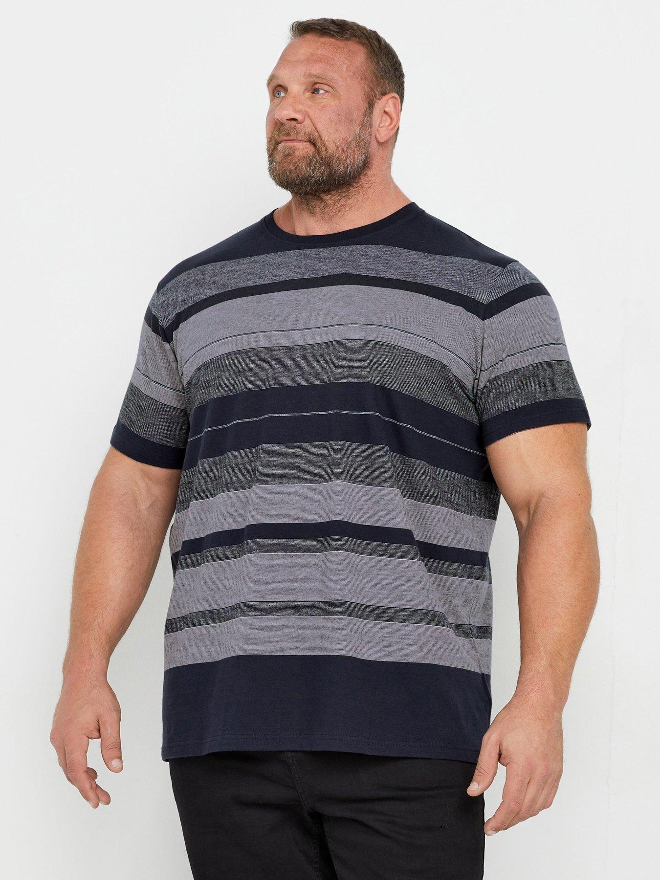 BadRhino Big  &  Tall Striped T-Shirt - Black