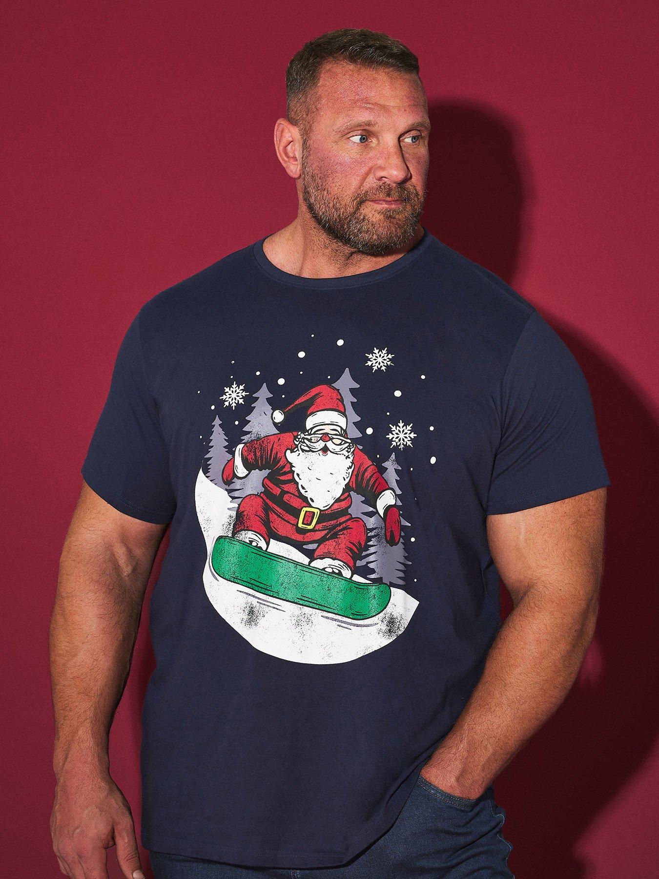 badrhino-badrhino-santa-snowboard-christmas-t-shirt