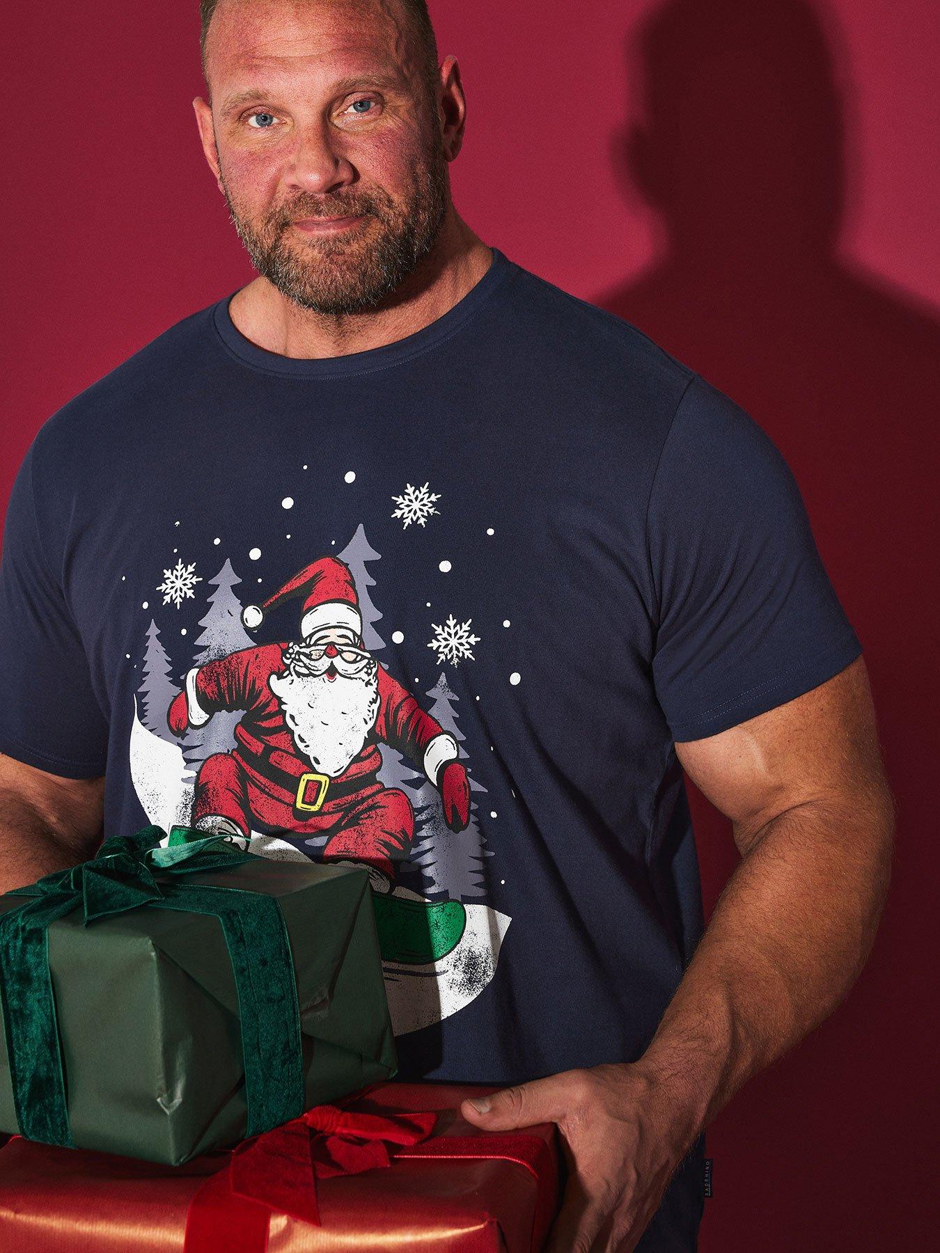 badrhino-santa-snowboard-christmas-t-shirtoutfit