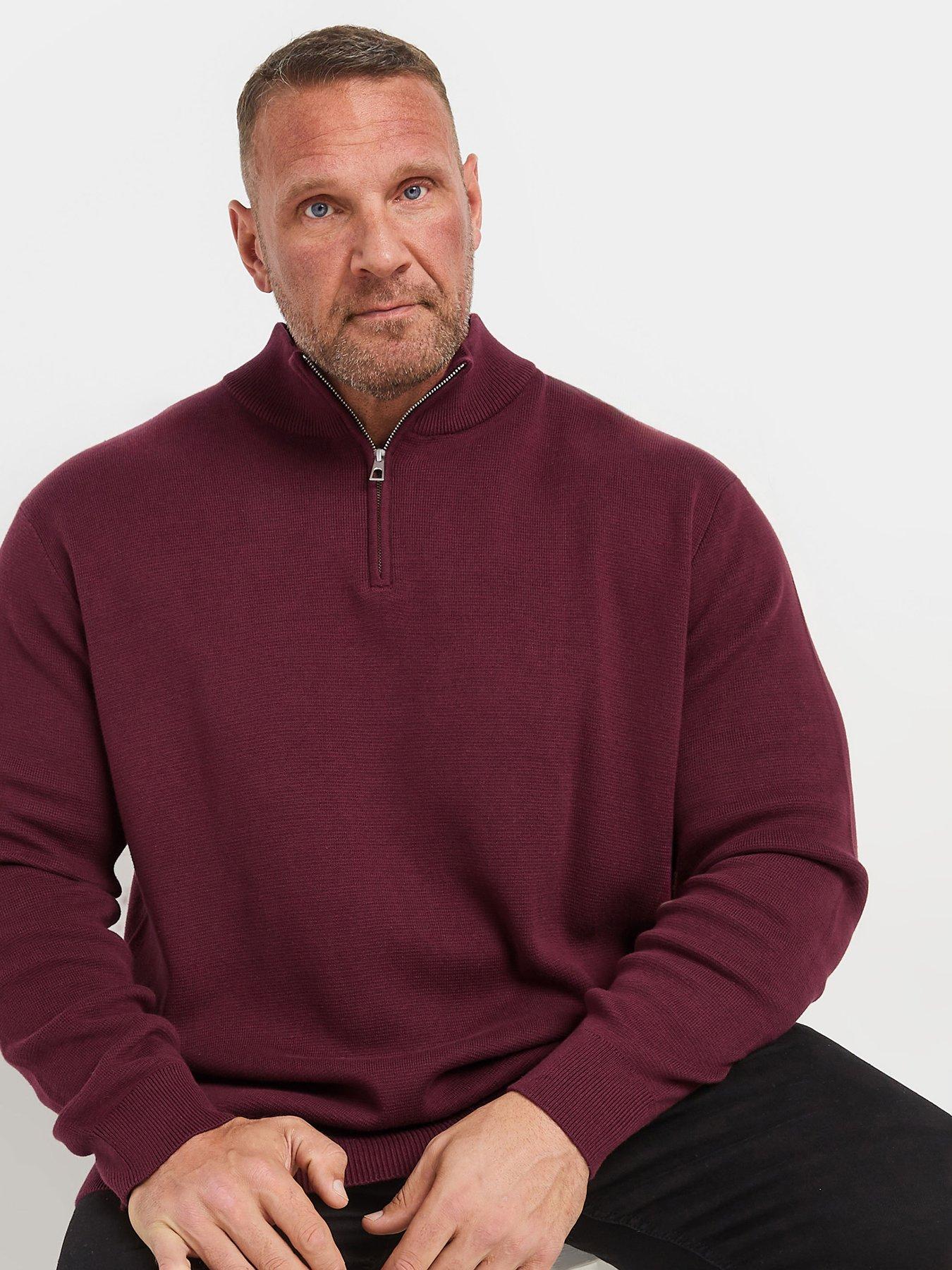 badrhino-badrhino-quarter-zip-knitted-jumper