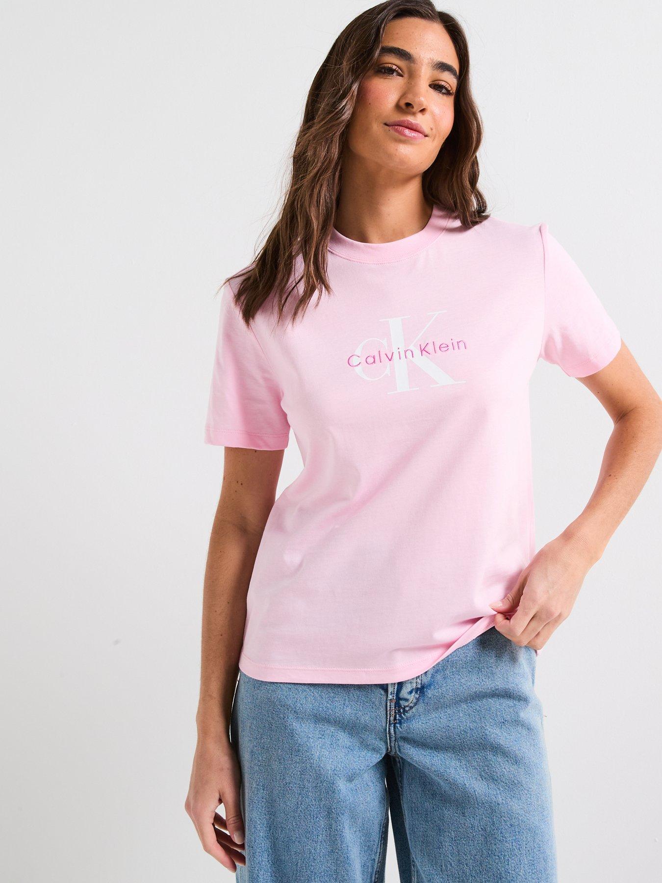 Calvin Klein Jeans Monologo Slim T-Shirt - Purple