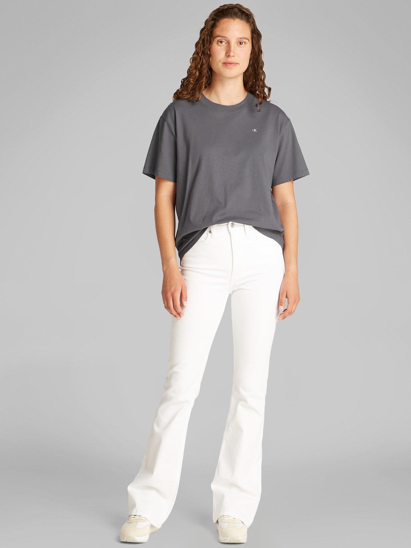 Image 3 of 6 of Calvin Klein Jeans Graphic Back T-Shirt - Grey