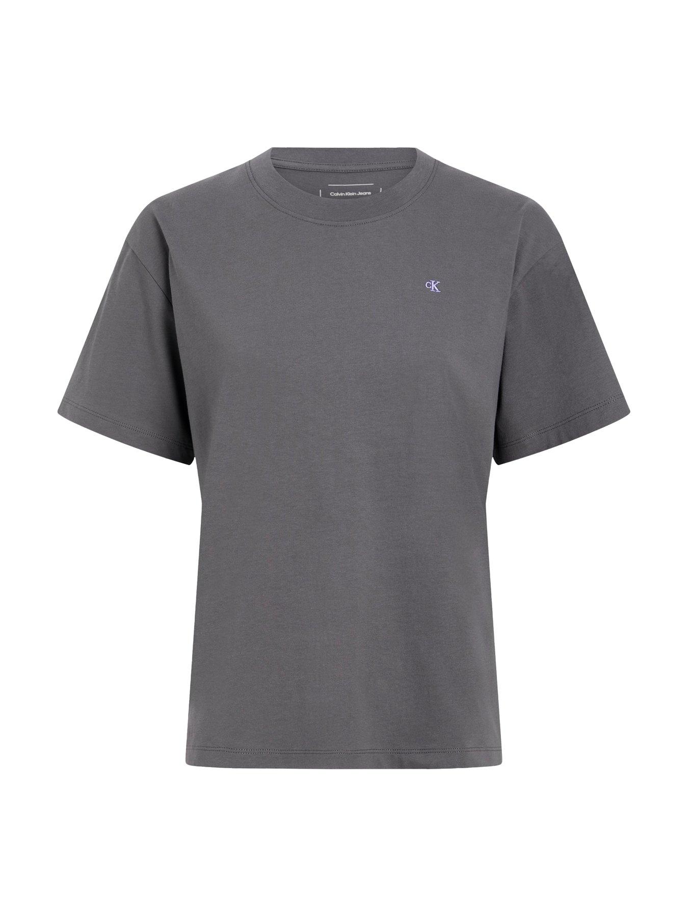 Image 5 of 6 of Calvin Klein Jeans Graphic Back T-Shirt - Grey