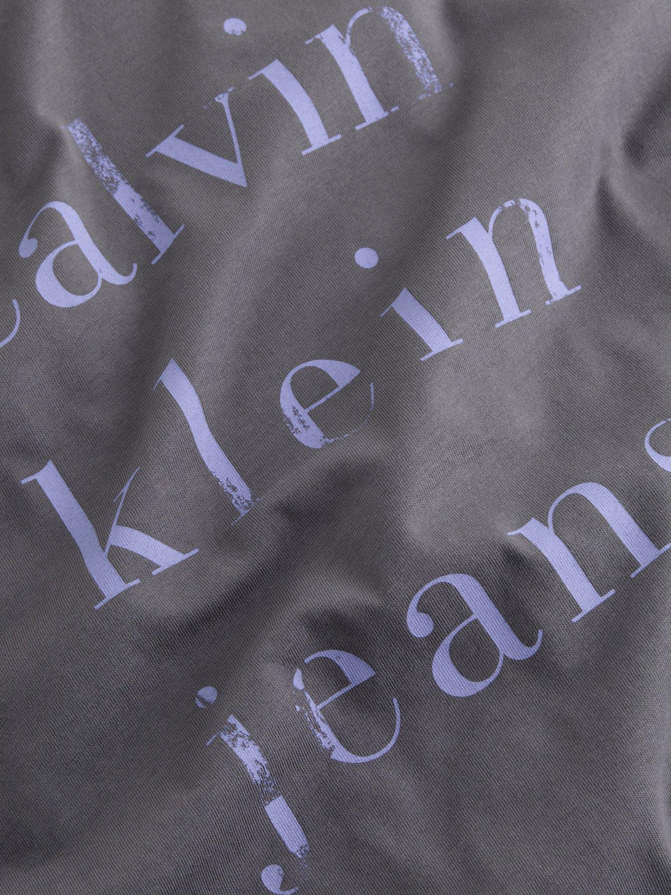 Image 6 of 6 of Calvin Klein Jeans Graphic Back T-Shirt - Grey