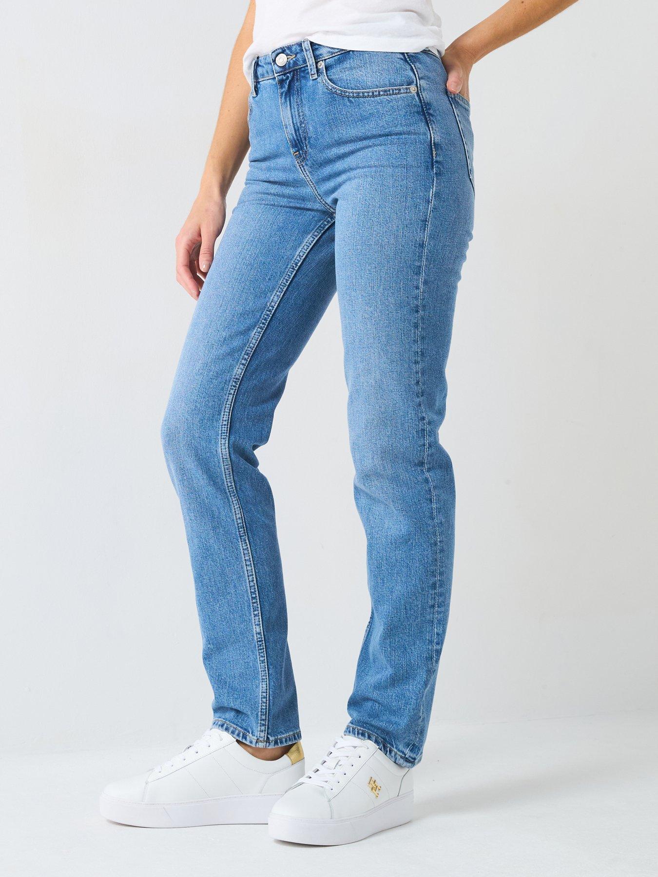 Image 1 of 5 of Tommy Hilfiger Mid Rise Straight Leg Jean - Blue
