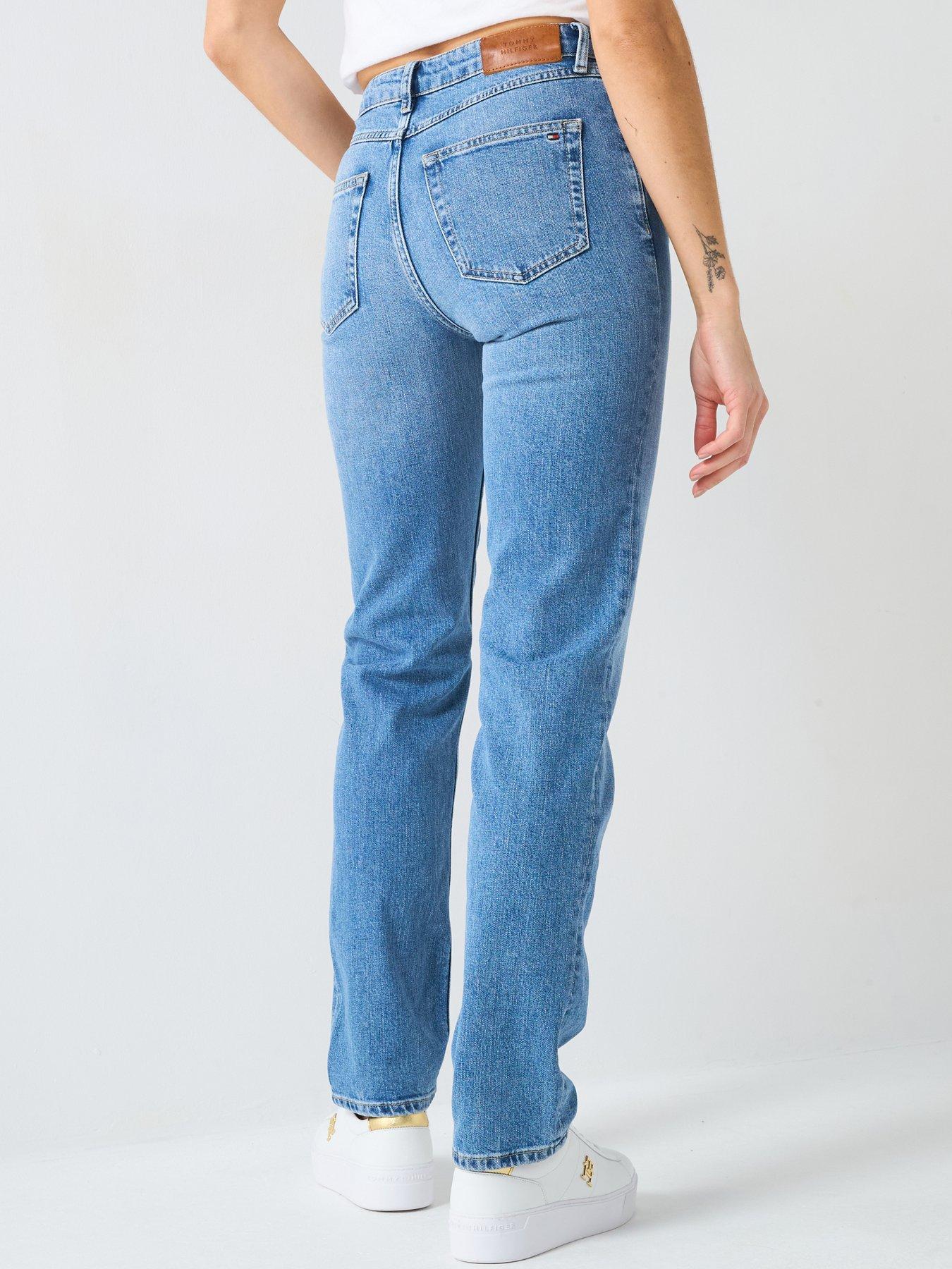 Image 2 of 5 of Tommy Hilfiger Mid Rise Straight Leg Jean - Blue