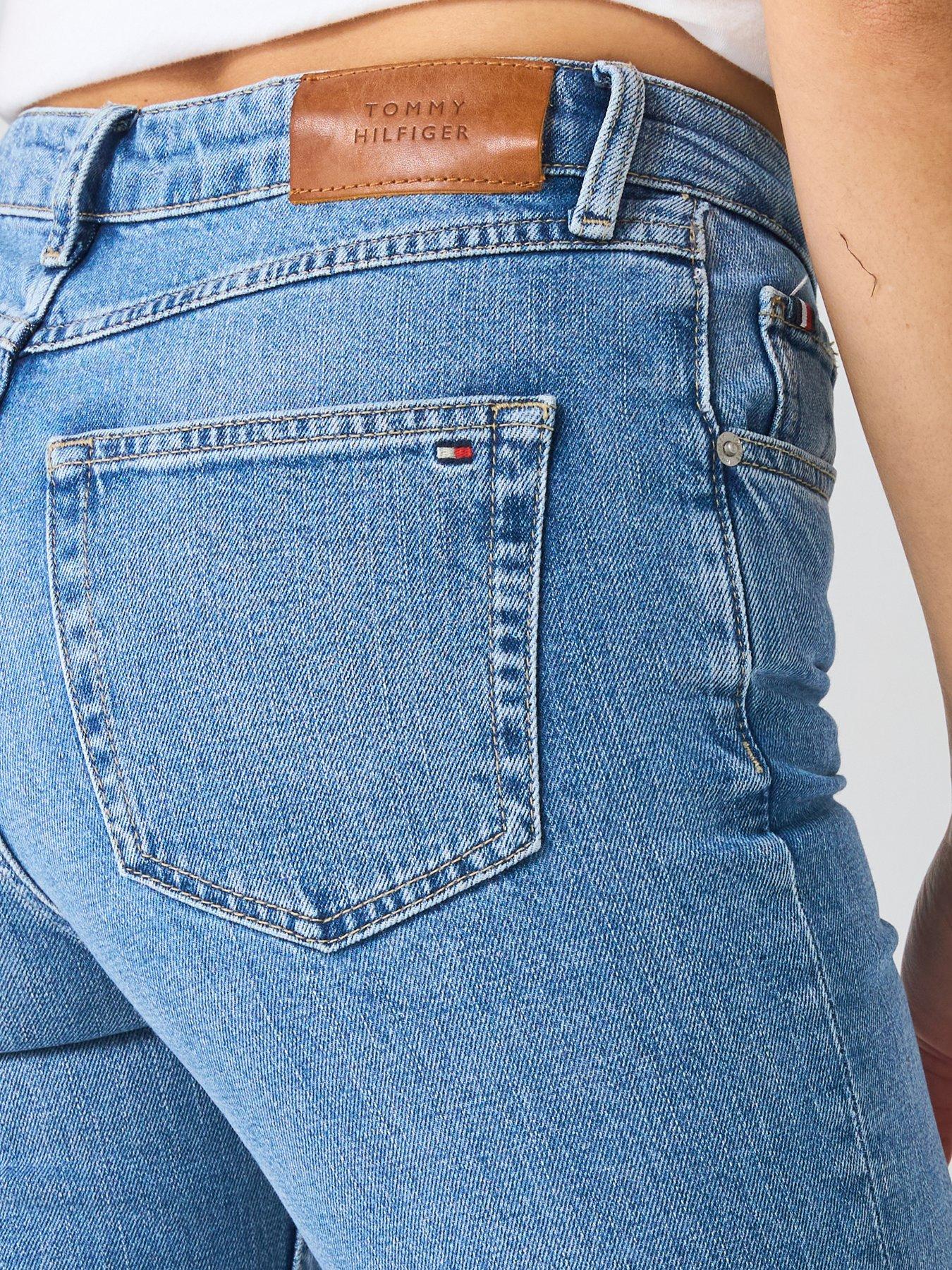 Image 4 of 5 of Tommy Hilfiger Mid Rise Straight Leg Jean - Blue