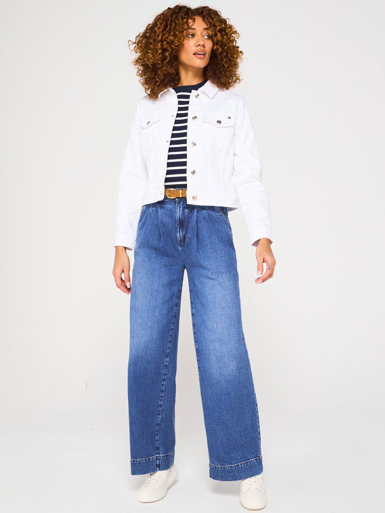 Image 3 of 6 of Tommy Hilfiger Slim Denim Jacket - White