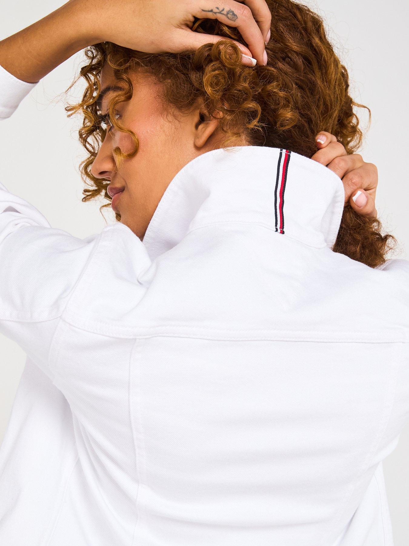 Image 4 of 6 of Tommy Hilfiger Slim Denim Jacket - White
