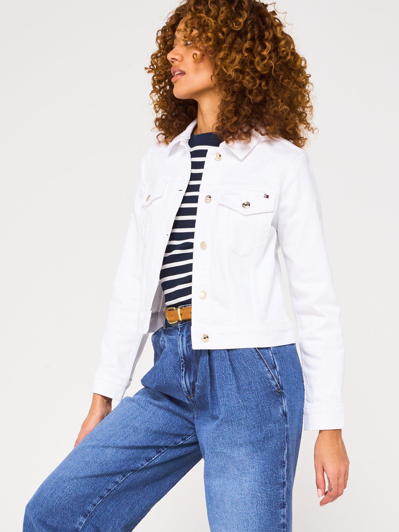 Image 6 of 6 of Tommy Hilfiger Slim Denim Jacket - White
