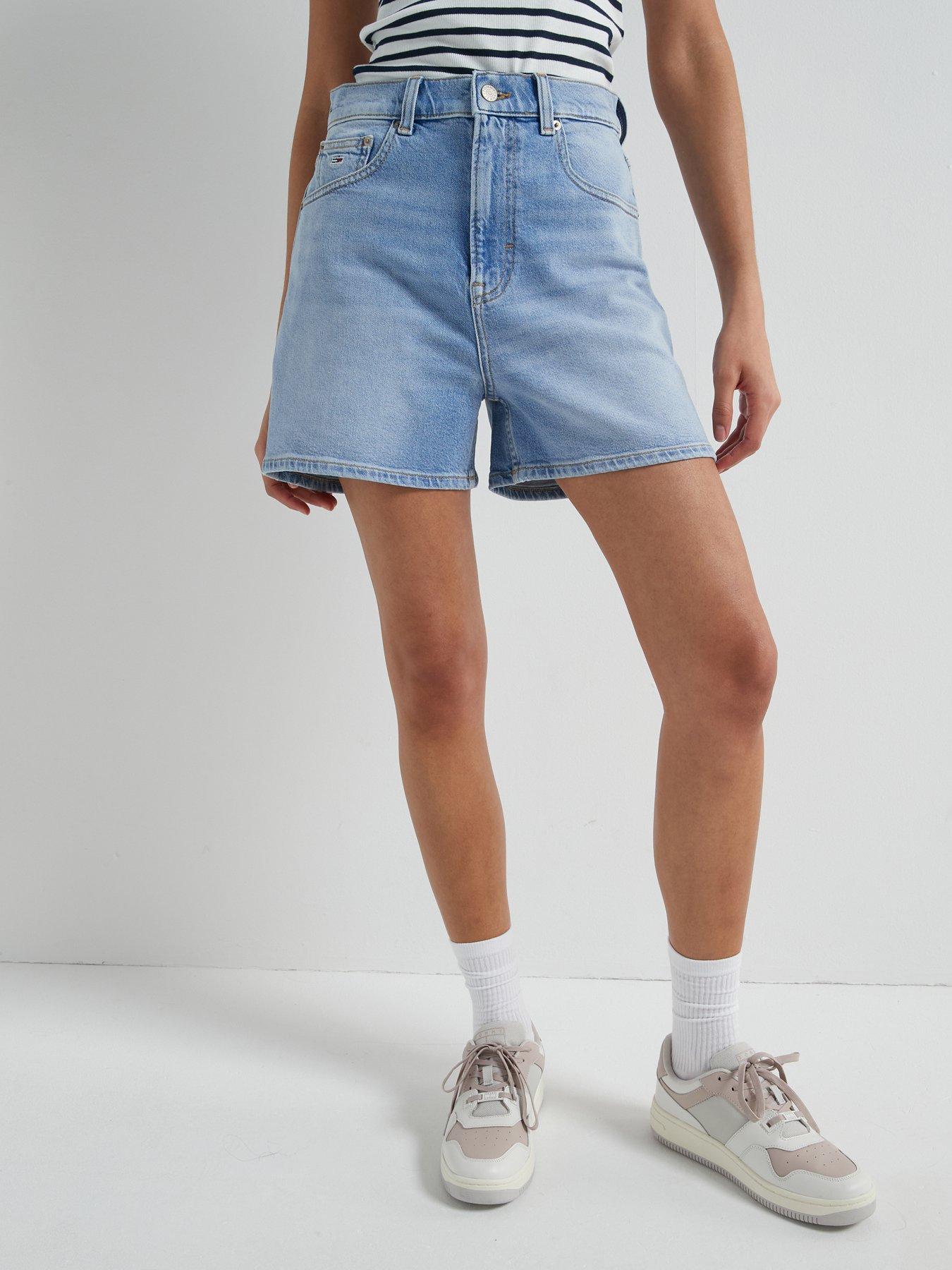 Image 1 of 6 of Tommy Jeans Mom Shorts - Blue