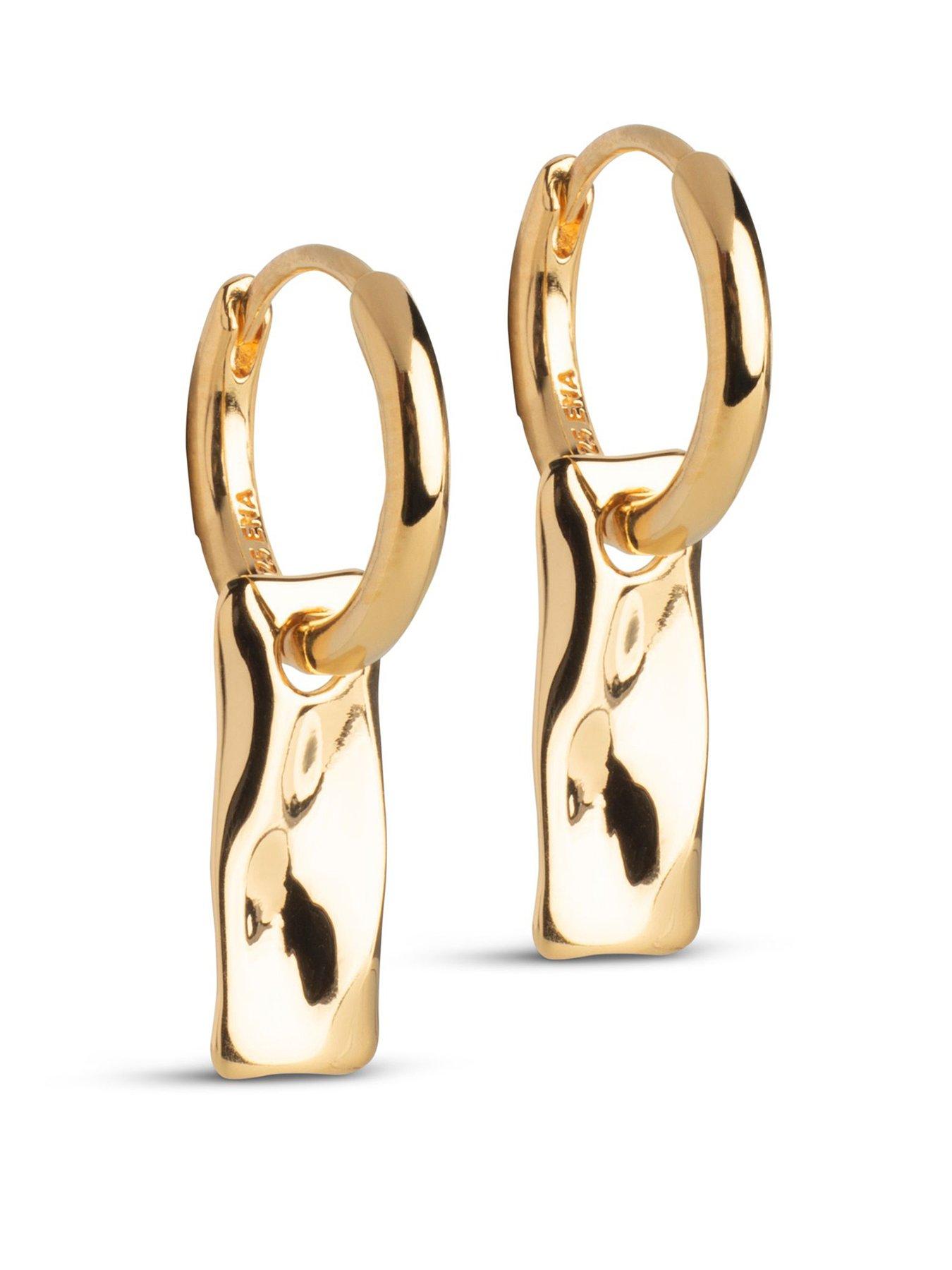 ENAMEL Copenhagen Tara Gold Hoops, 18ct Gold-Plated and 925 Sterling Silver