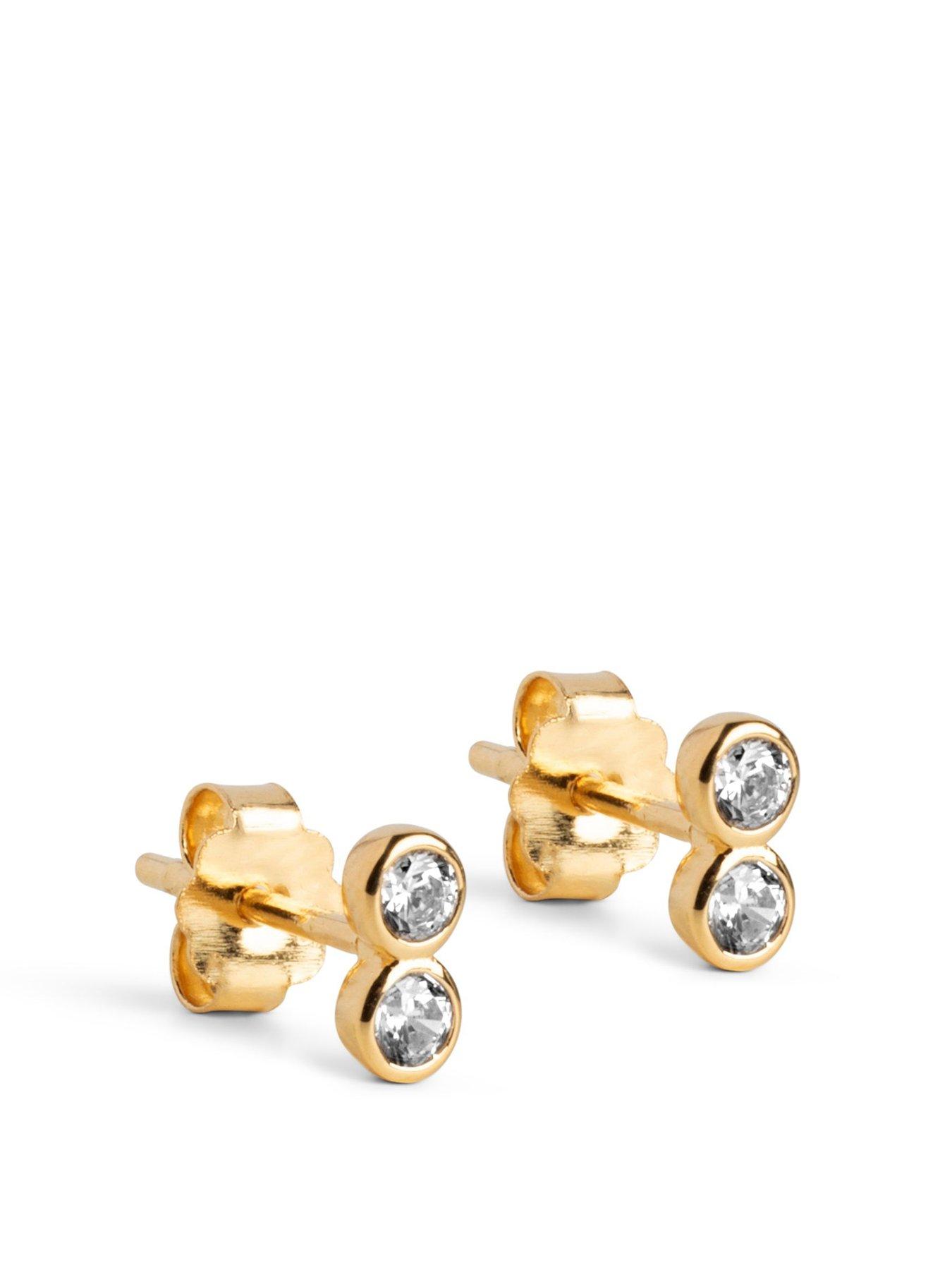 enamel-copenhagen-twin-sparkling-small-gold-studs-18ct-gold-plated-925-sterling-silver-with-cubic-zirconia-stones