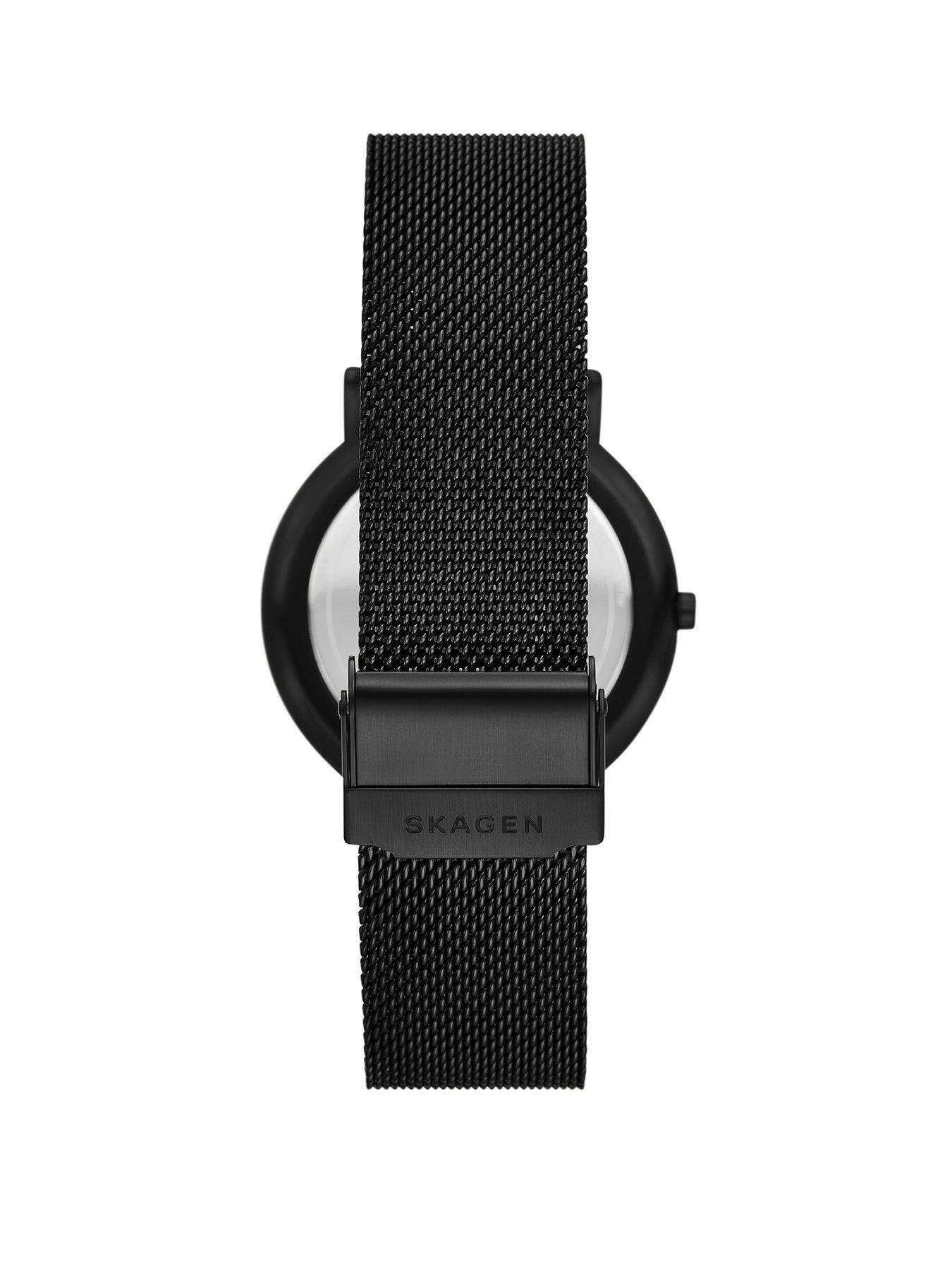 skagen-signature-three-hand-black-stainless-steel-mesh-watch-and-strap-setstillFront