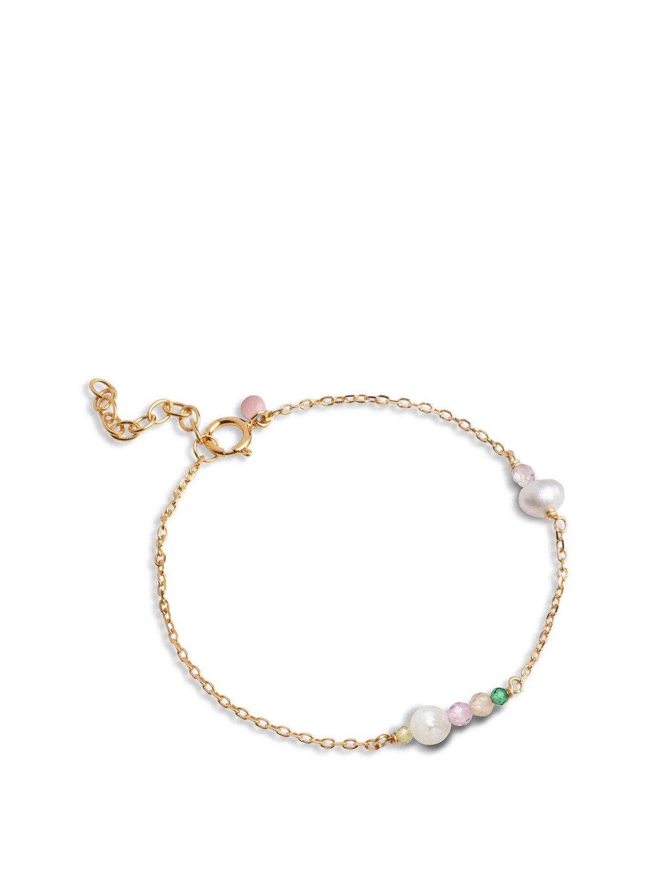 enamel-copenhagen-pink-sofia-gold-bracelet-18ct-gold-plated-925-sterling-silver-with-freshwater-pearl-and-cubic-zirconia-stones