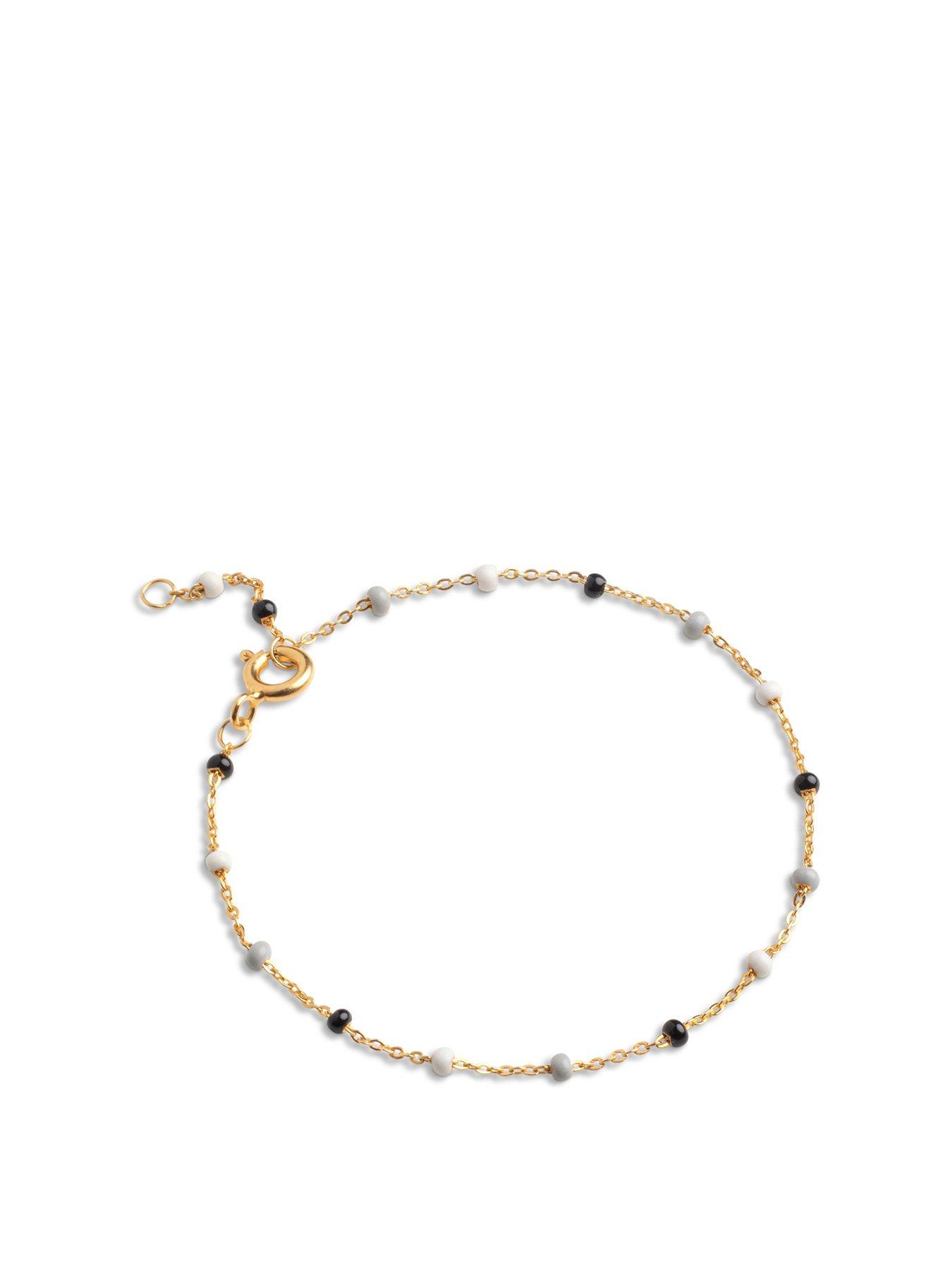 enamel-copenhagen-lola-gold-bracelet-18ct-gold-plated-925-sterling-silver-with-black-and-white-enamelfront