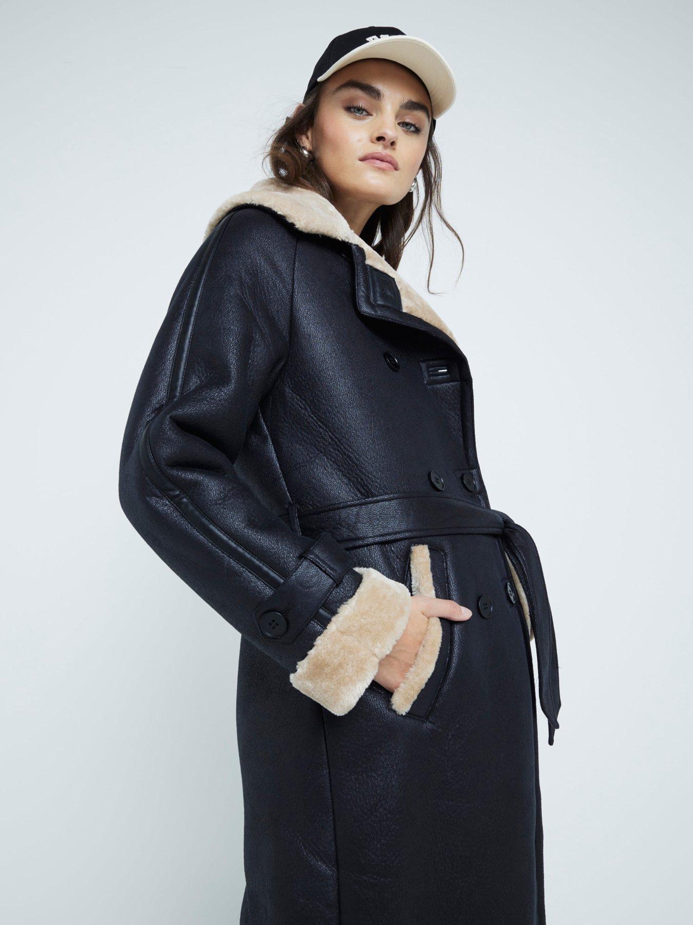 river-island-shearling-belted-trench-blackback