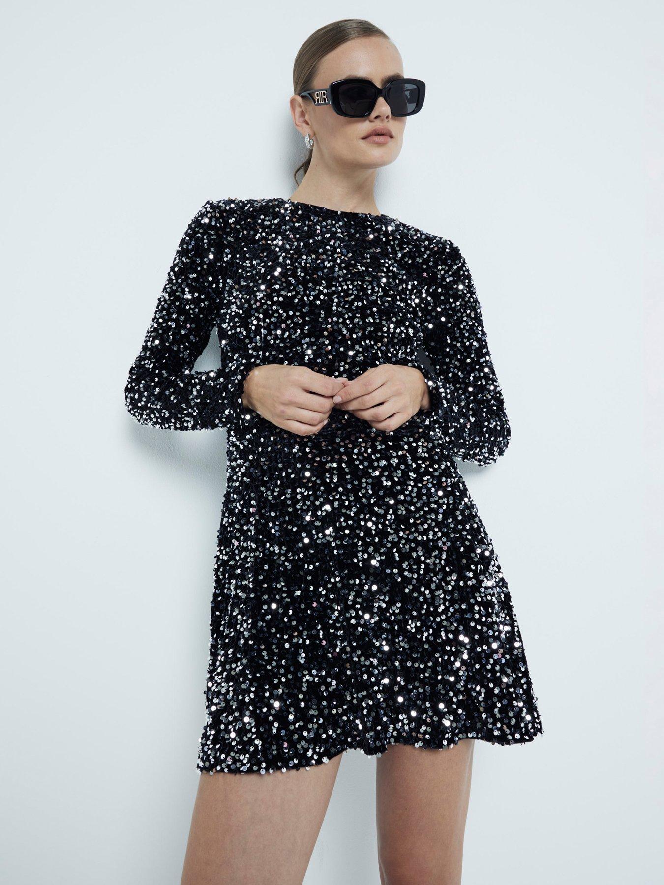 river-island-velvet-sequin-mini-swing-dress-black