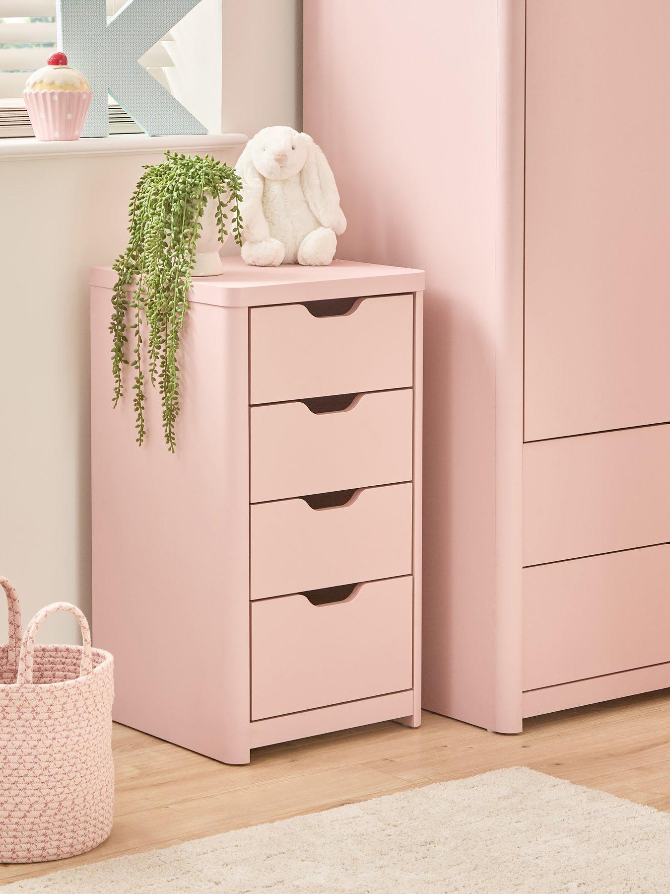 Image of Very Home Aspen Slim 4 Drawer Chest - Pink