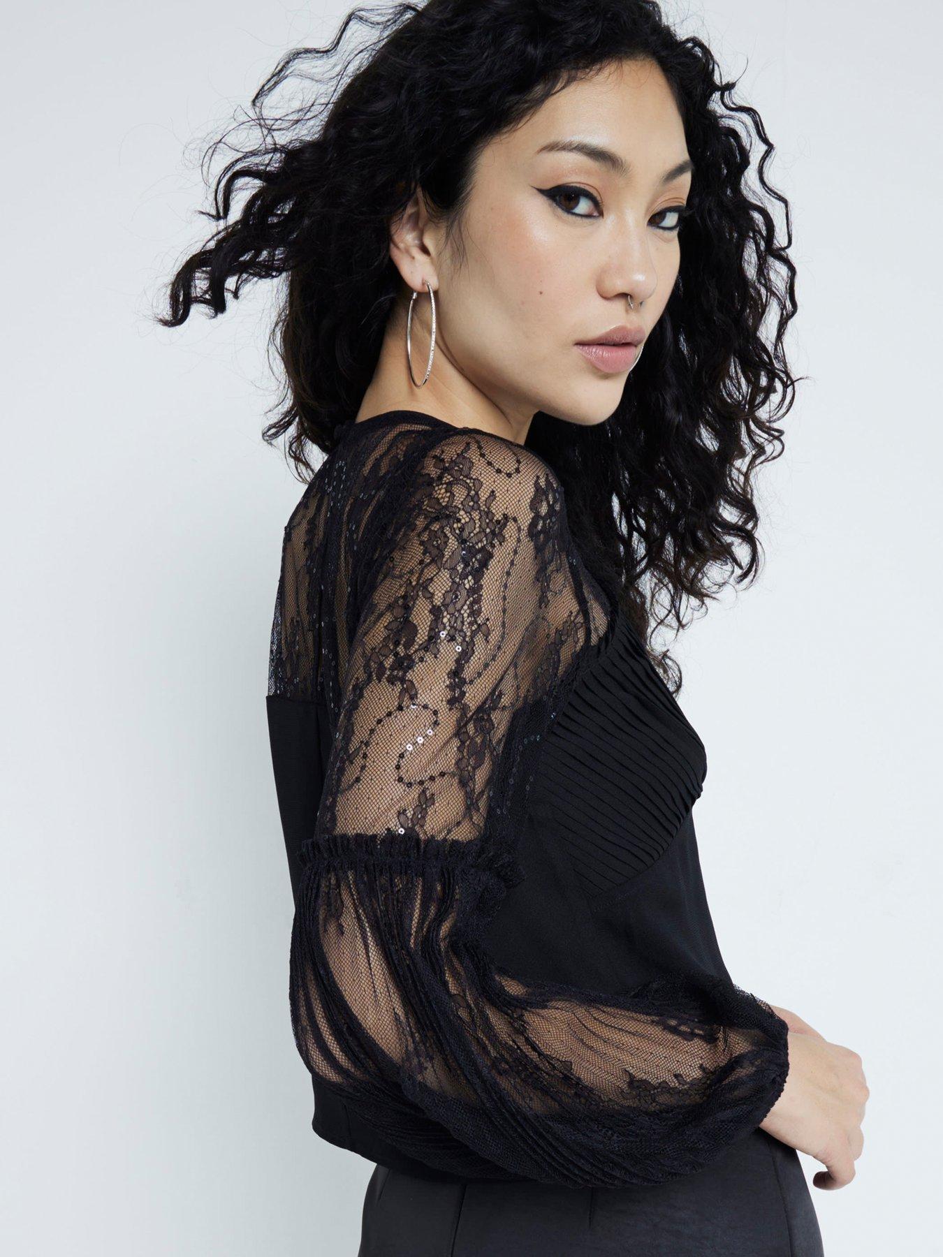 river-island-lace-and-sequin-mix-blouse-blackdetail