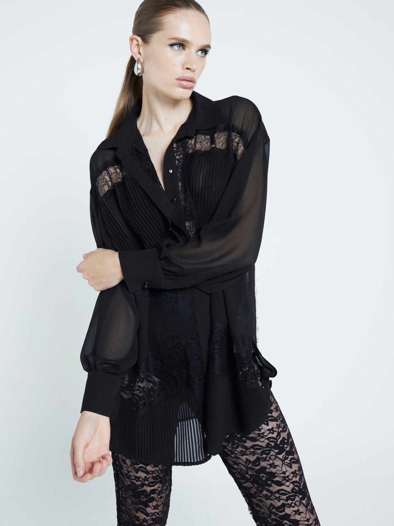 river-island-lace-chiffon-oversized-shirt-black