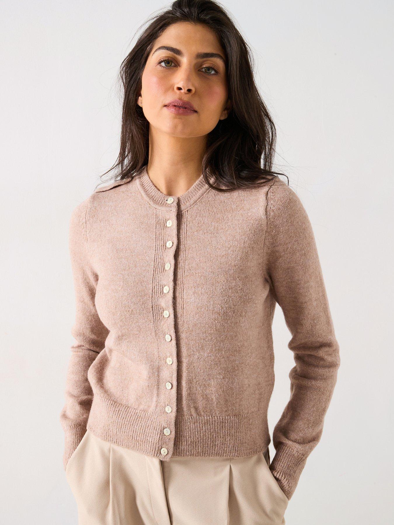 river-island-neat-button-cardigan-light-brown