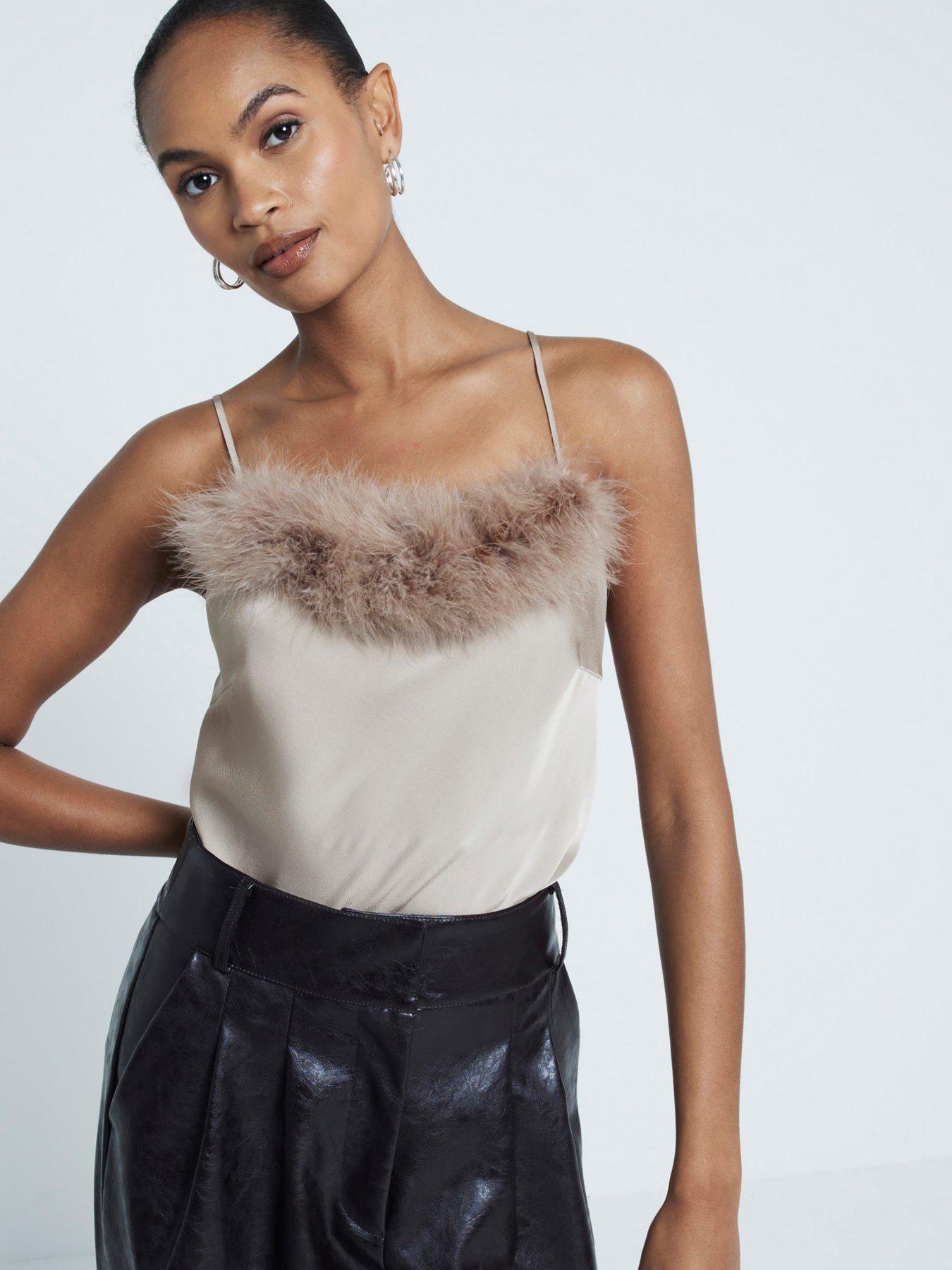 river-island-feather-trim-cami-top-light-beigefront