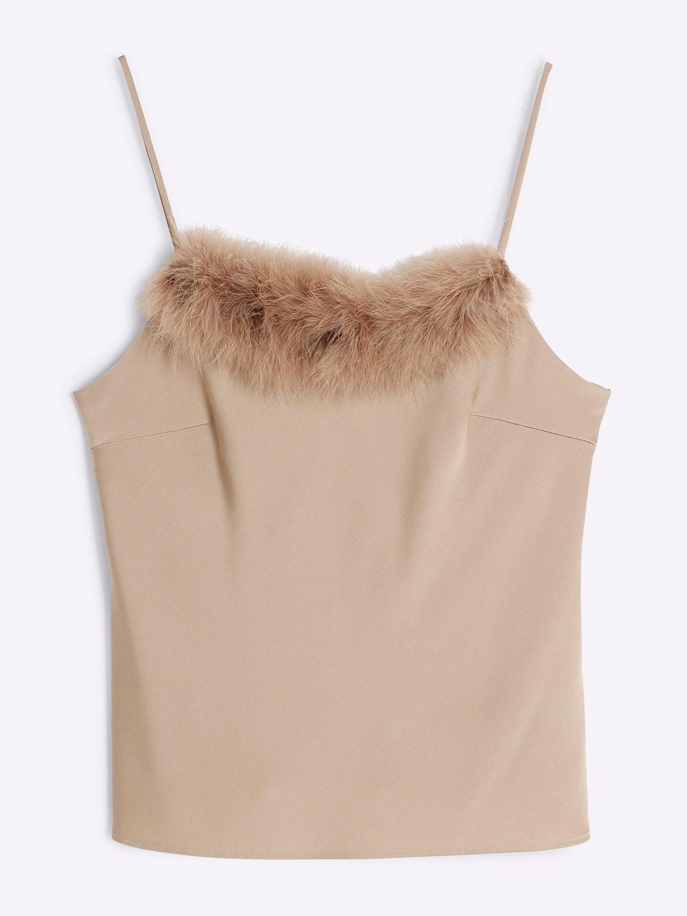 river-island-feather-trim-cami-top-light-beigedetail