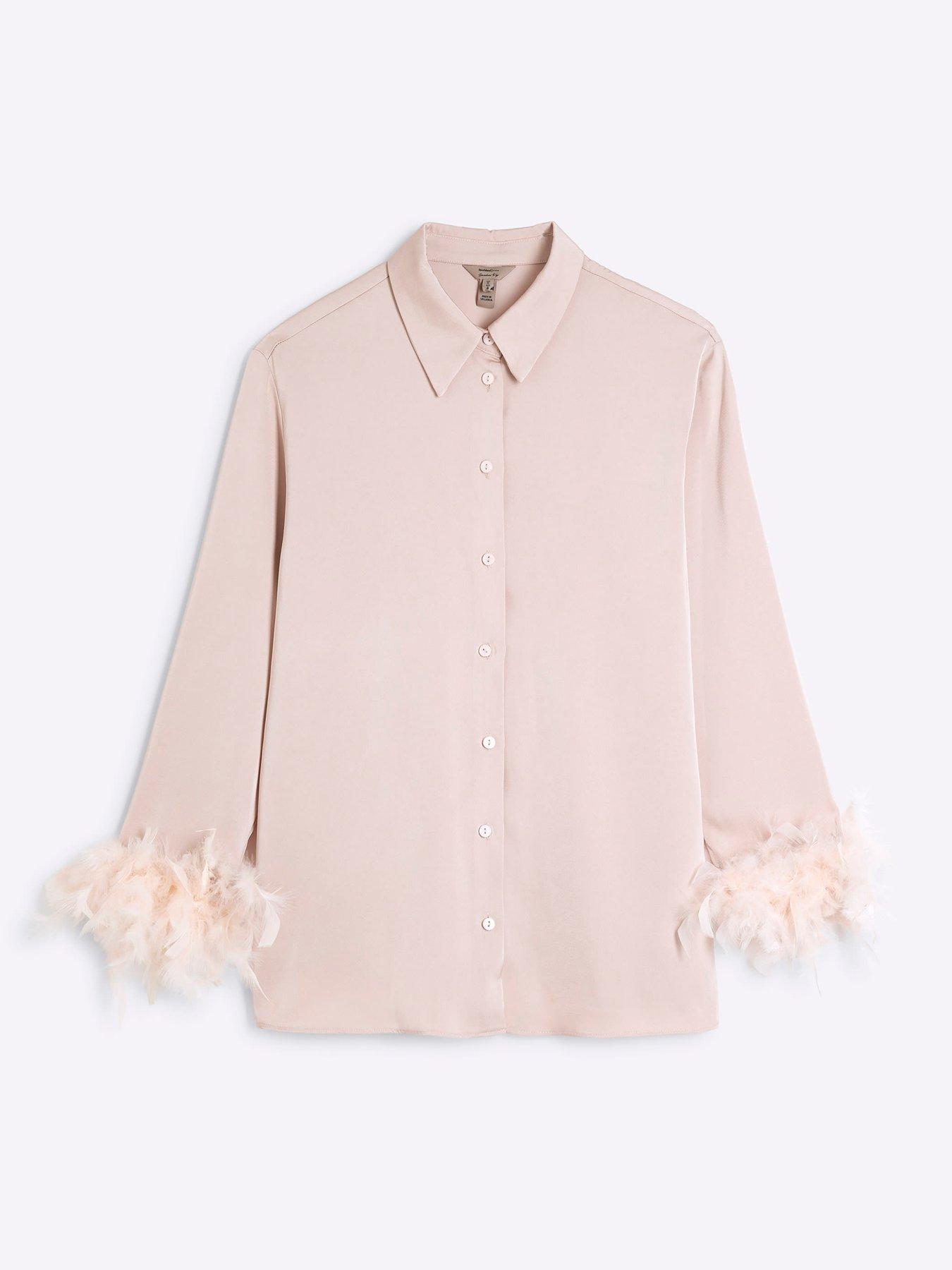 river-island-feather-cuff-oversized-shirt-light-pinkdetail